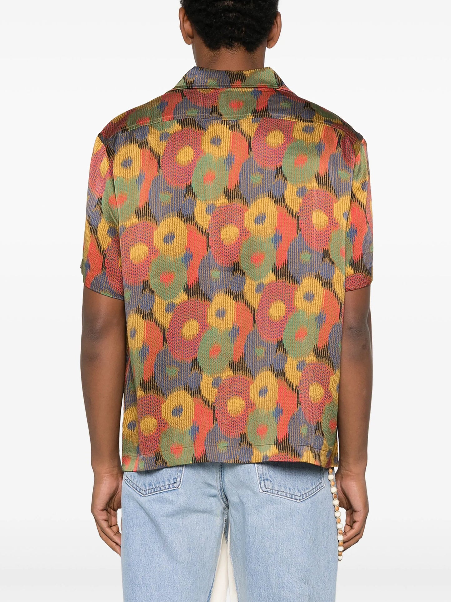floral-print short-sleeve shirt
