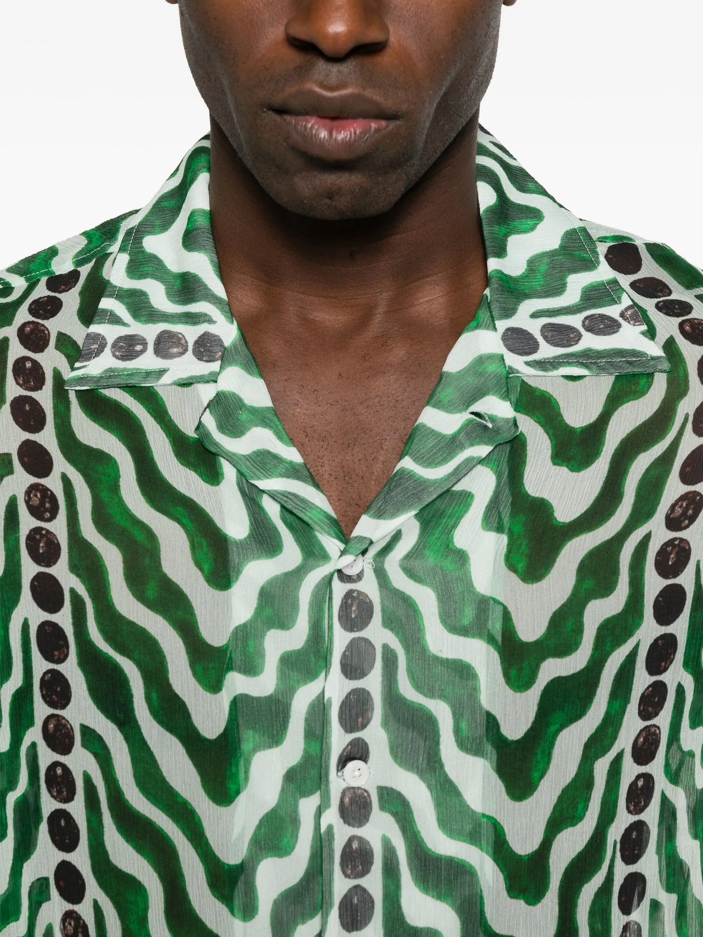 wave-pattern shirt
