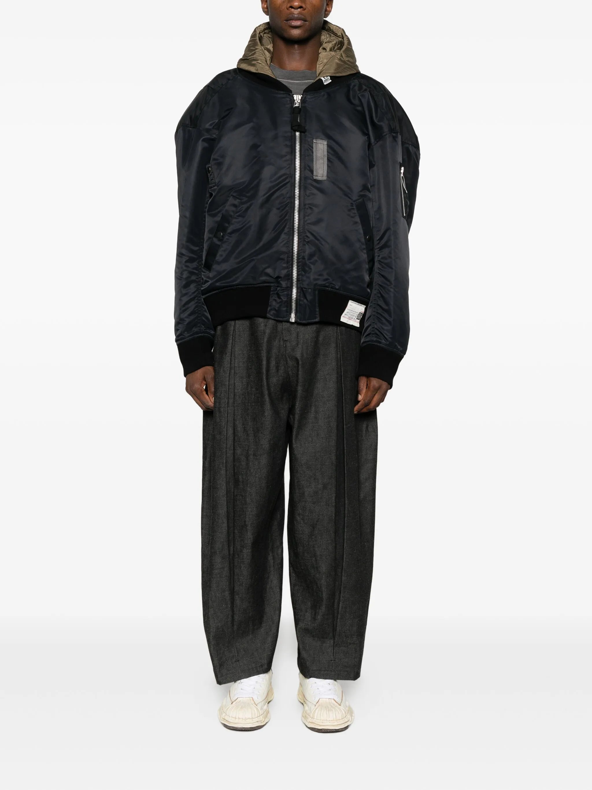 hooded bomber jacket