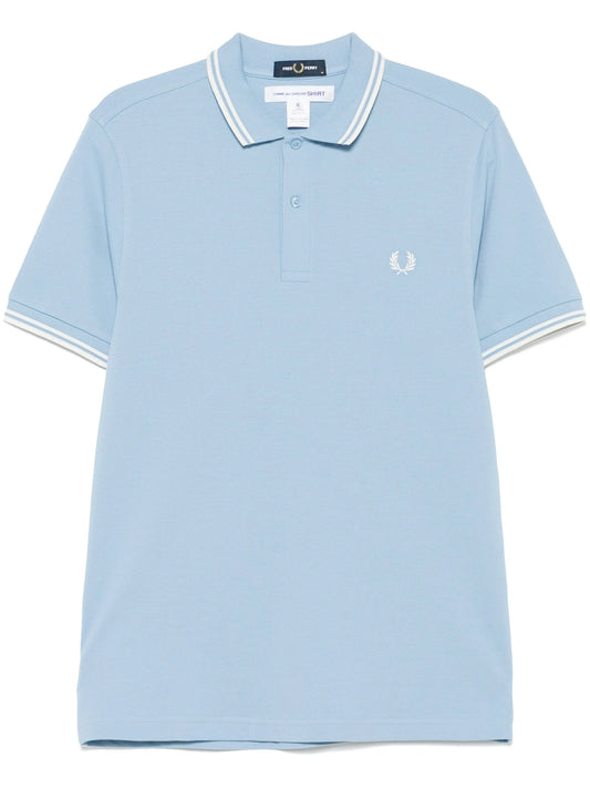 x Fred Perry striped-trim polo shirt