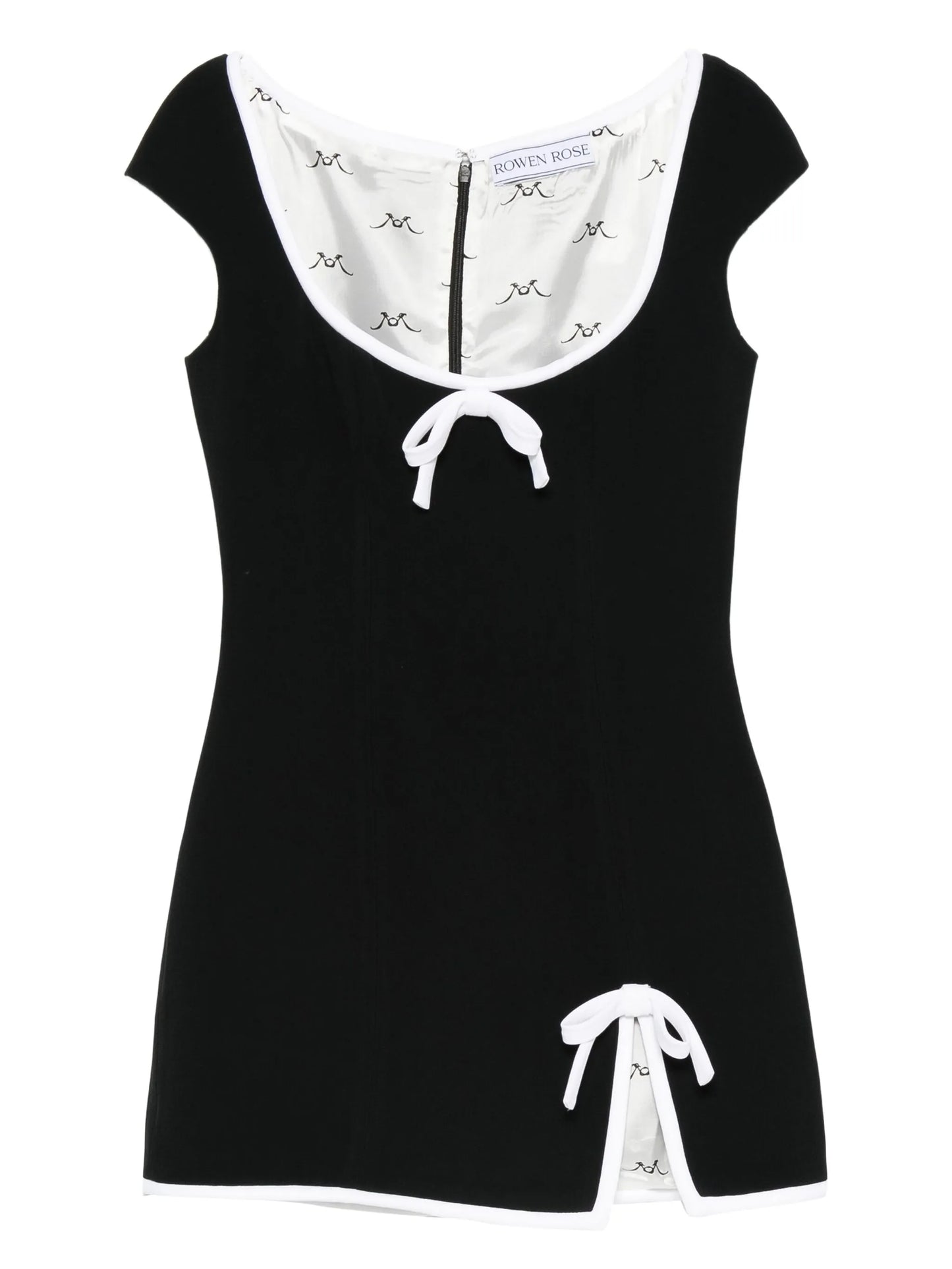 bow-detail mini dress