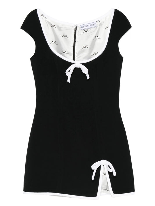bow-detail mini dress