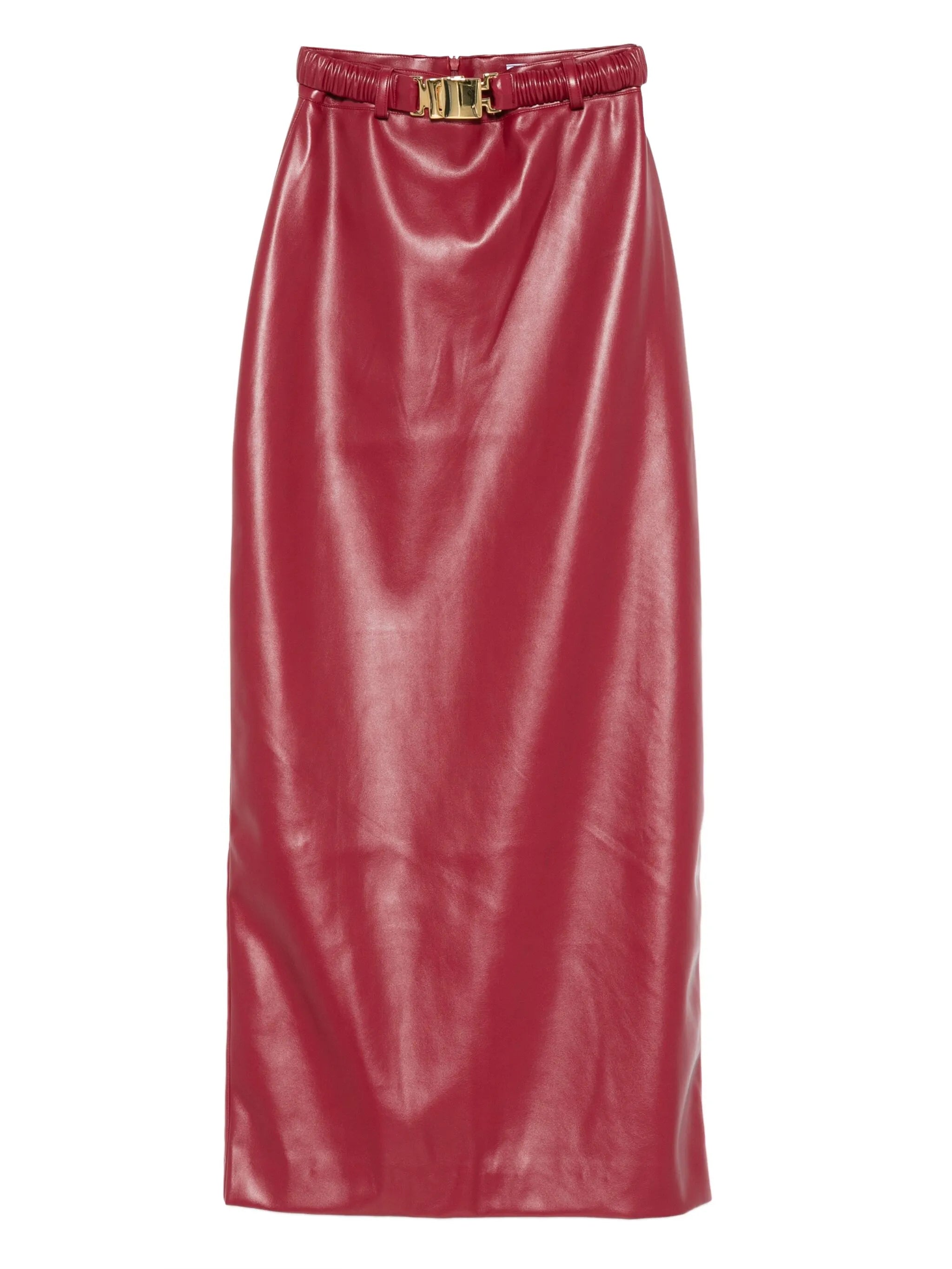belted midi skirt