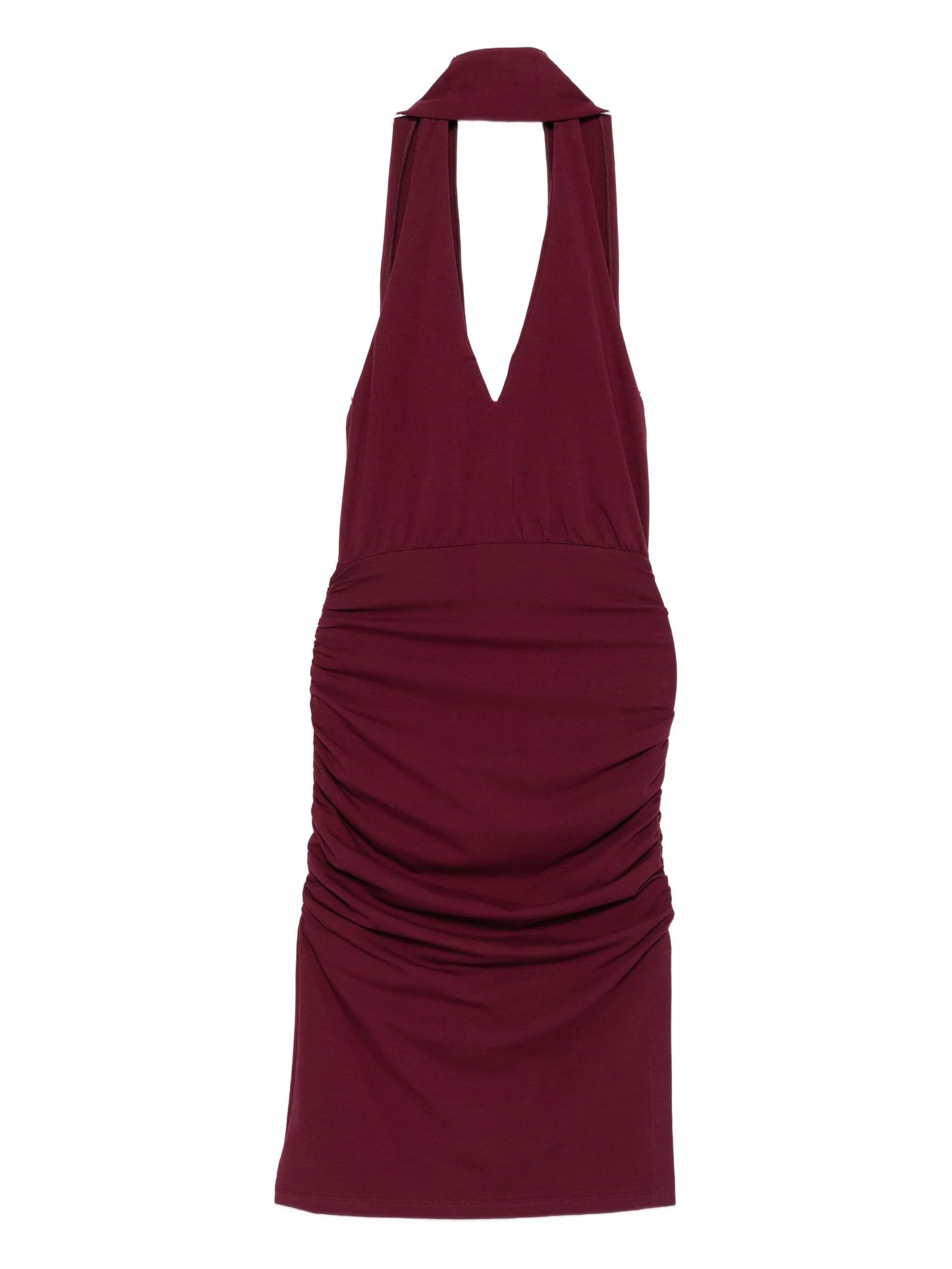 V-neck draped mini dress