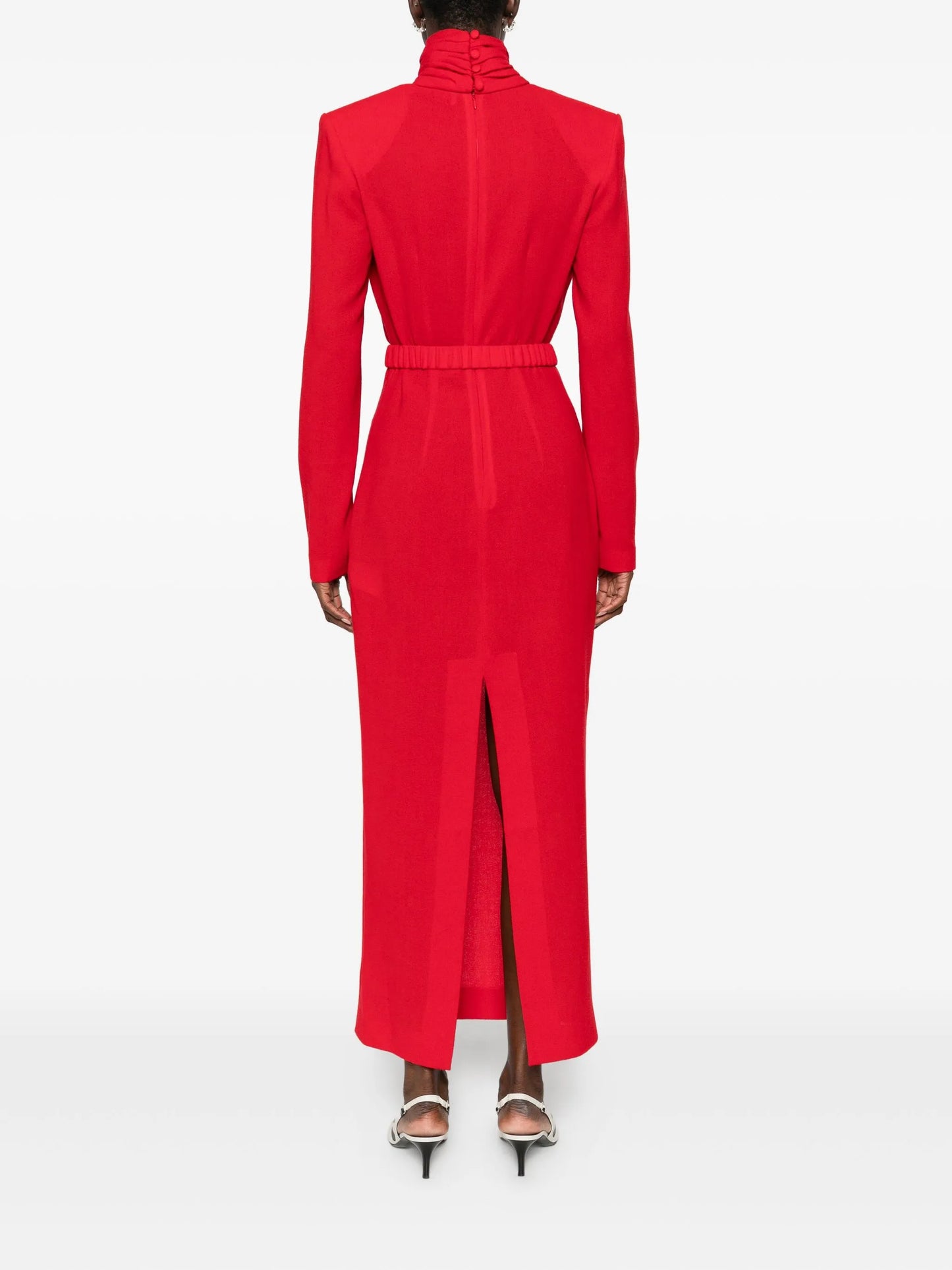 belted maxi dress