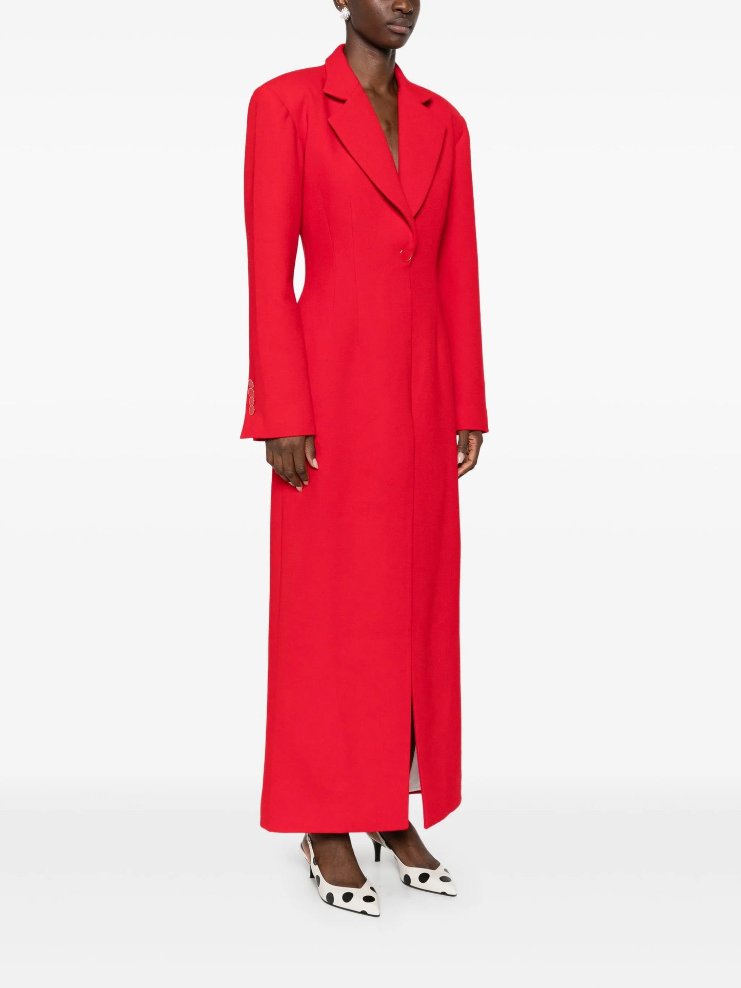 tuxedo maxi dress