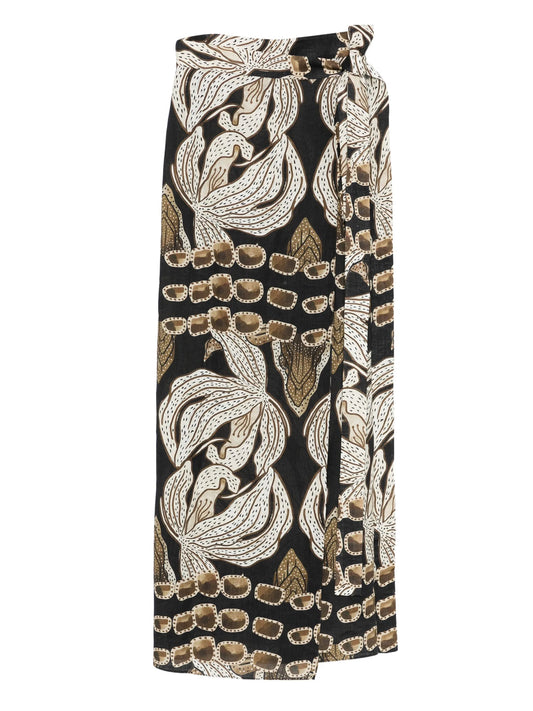 Eva midi wrap skirt