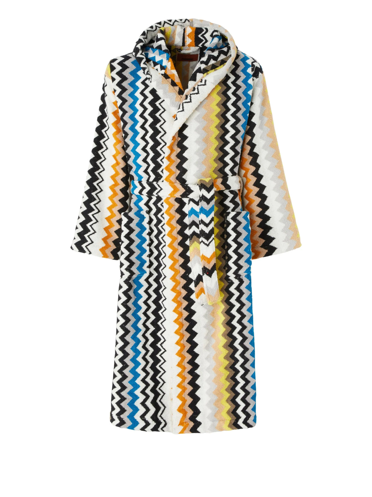 Best cotton terry bathrobe zig zag