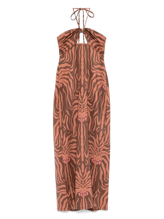 Jungle Palms midi dress