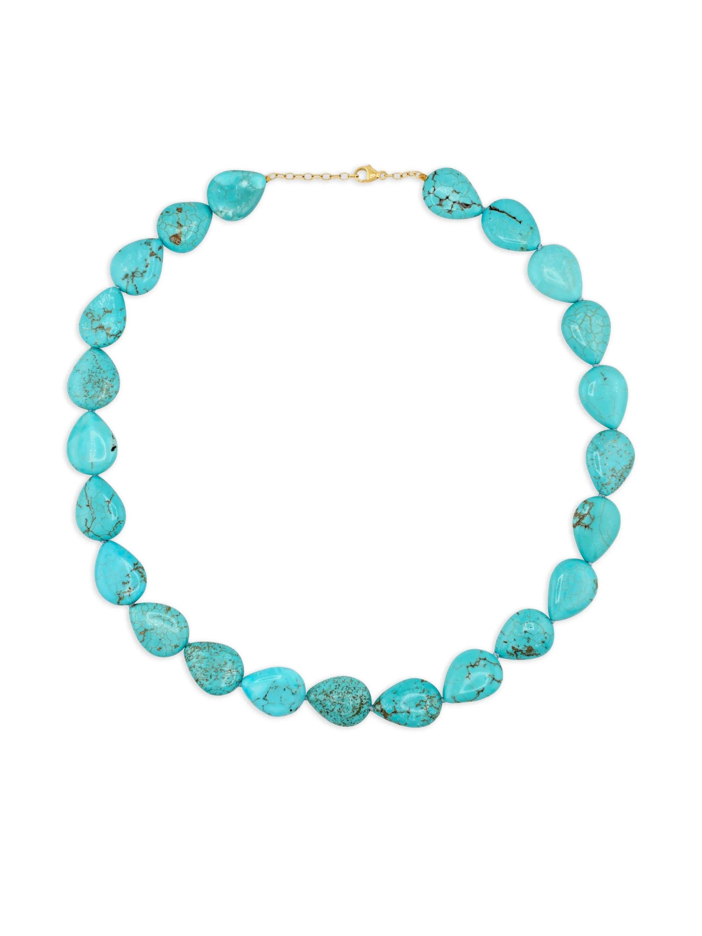 14K yellow gold and turquoise bracelet