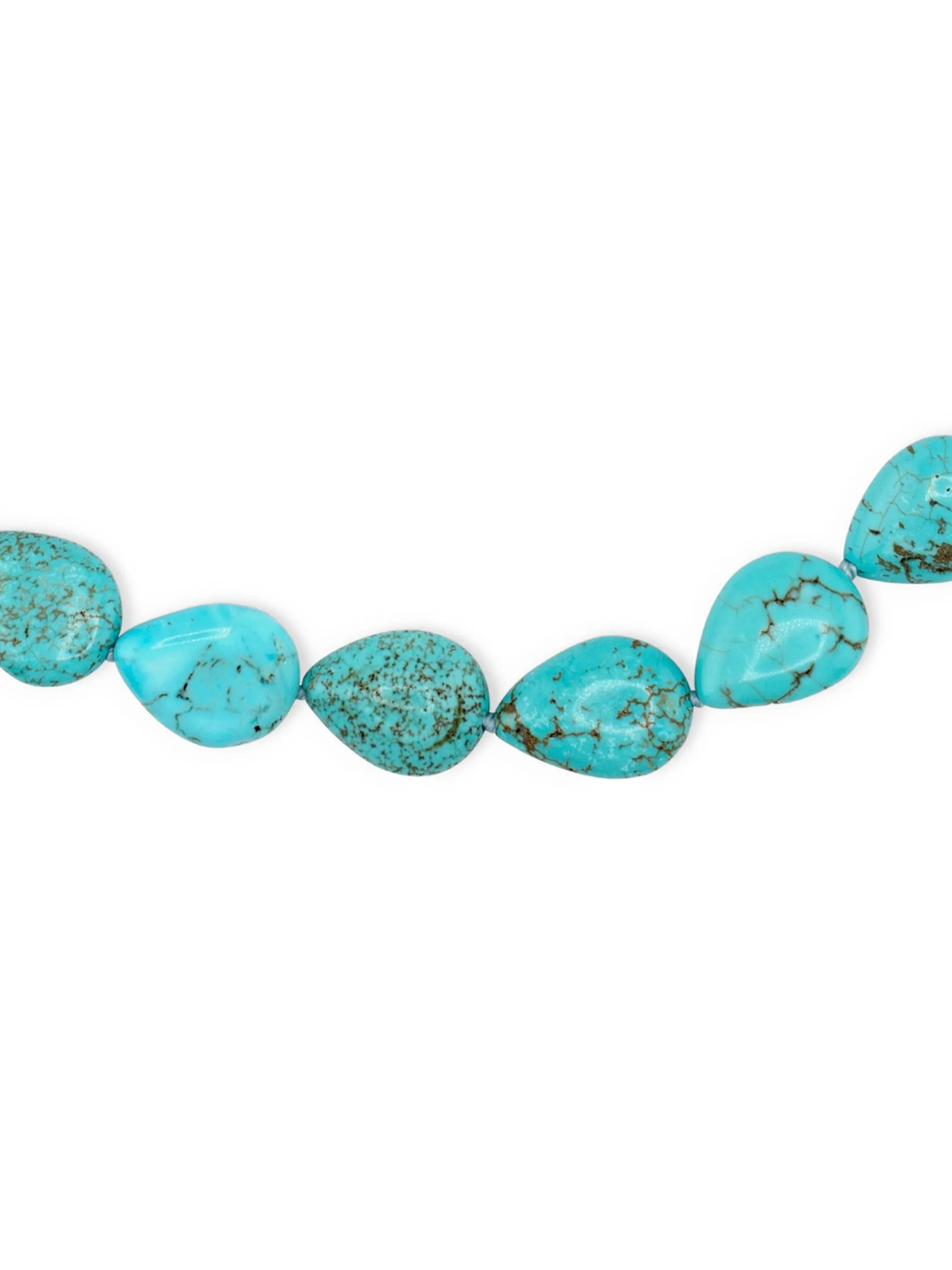 14K yellow gold and turquoise bracelet