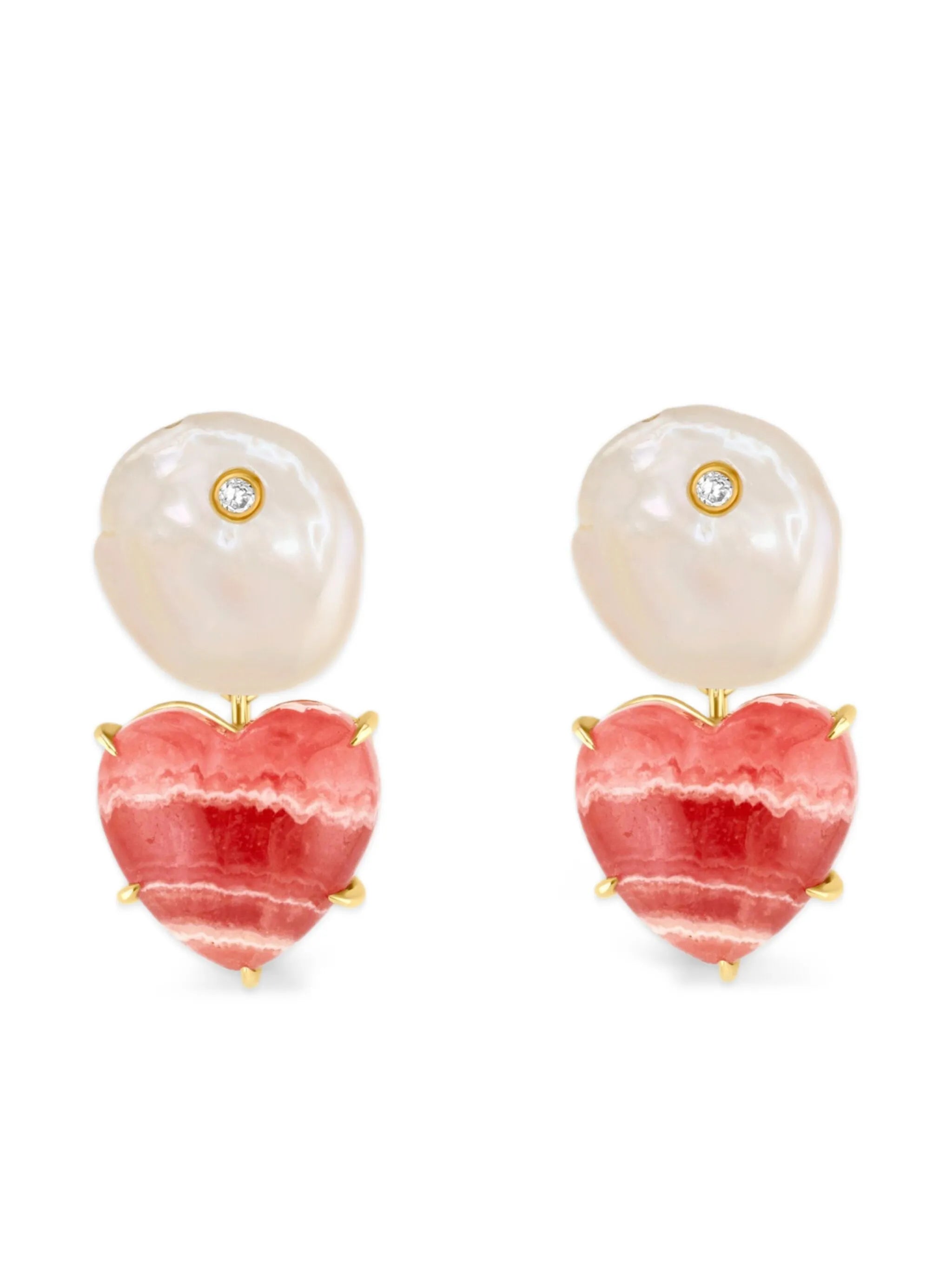 Heart multi-stone earrings