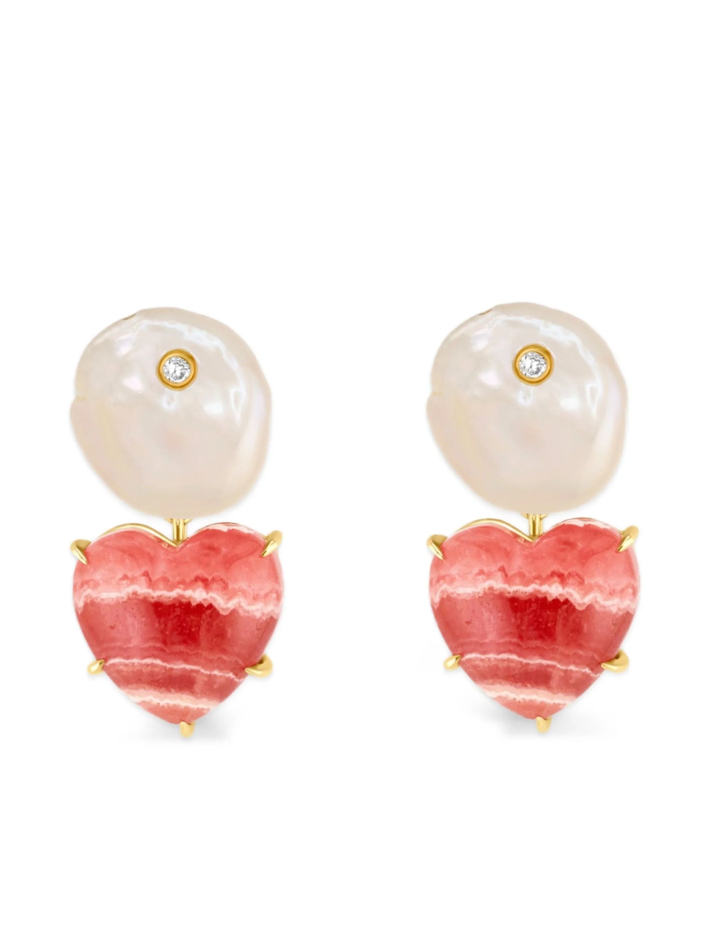 Heart multi-stone earrings