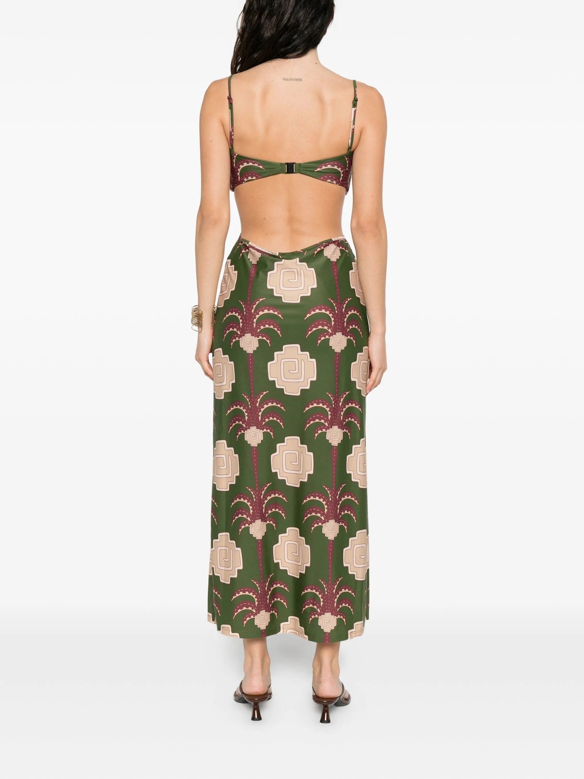 Jungle Geometry midi dress