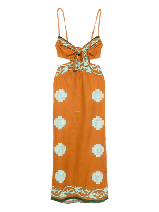 Los Siete Mares midi dress