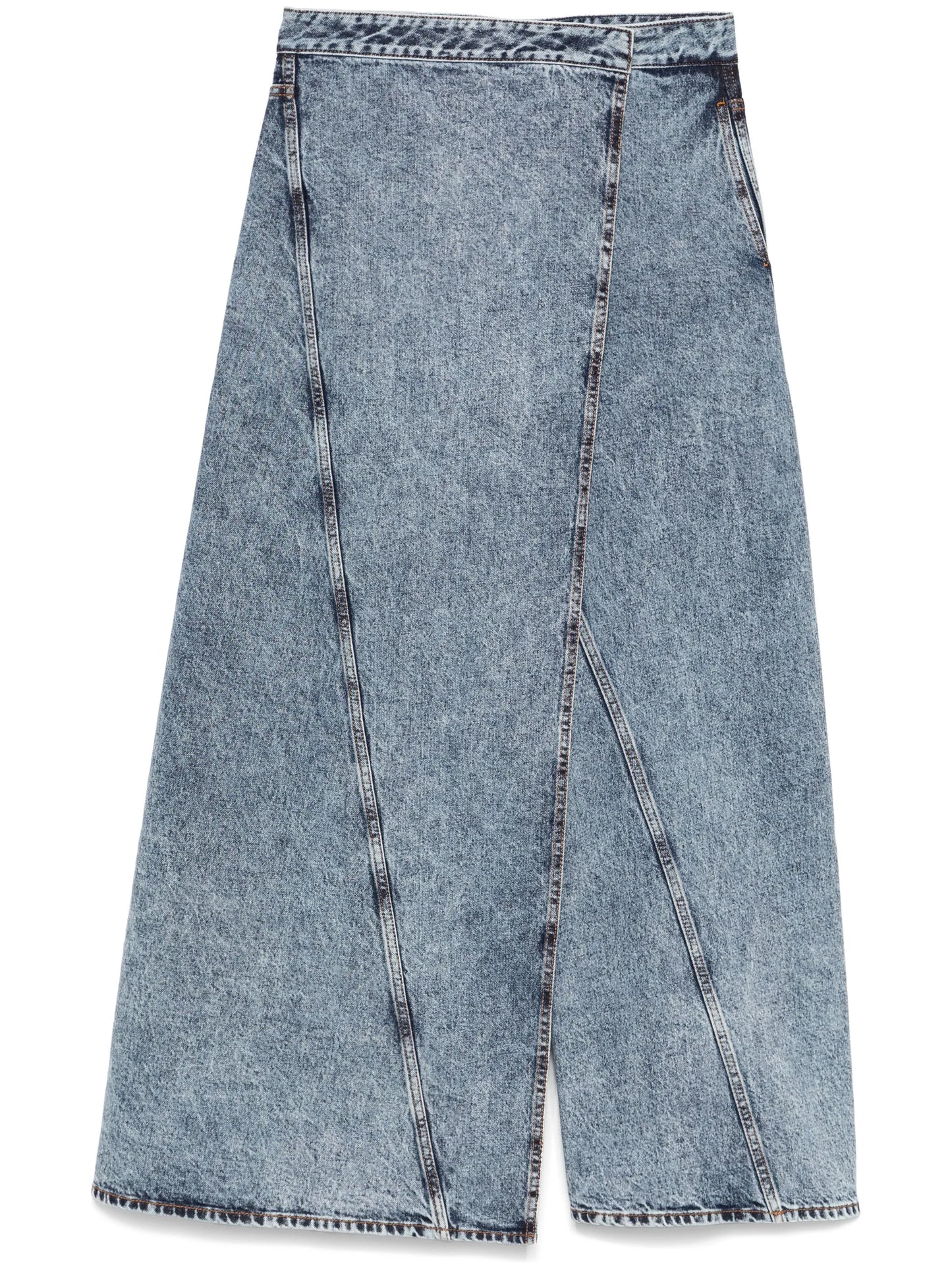 wrap wide-leg jeans