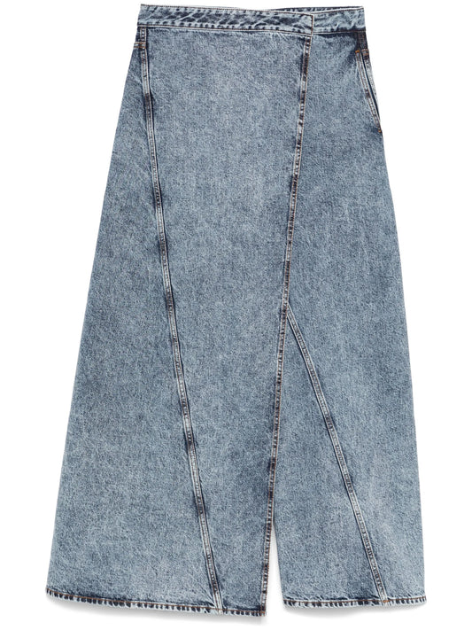 wrap wide-leg jeans