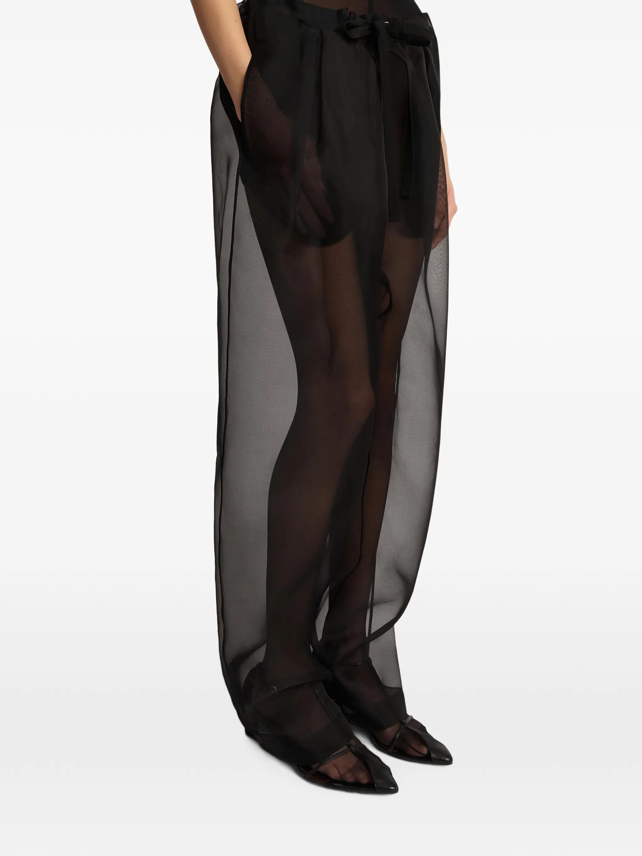 silk trousers