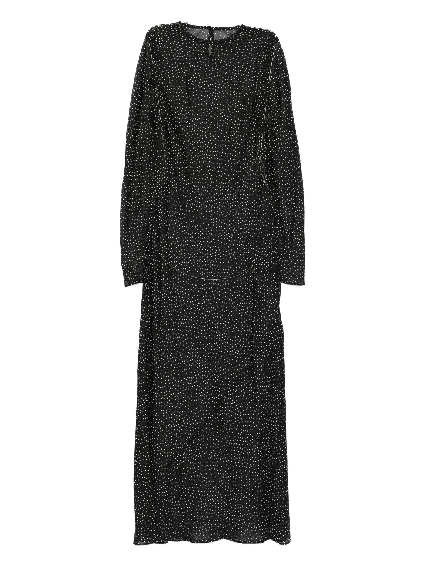 Lisander polka-dot long-sleeve dress