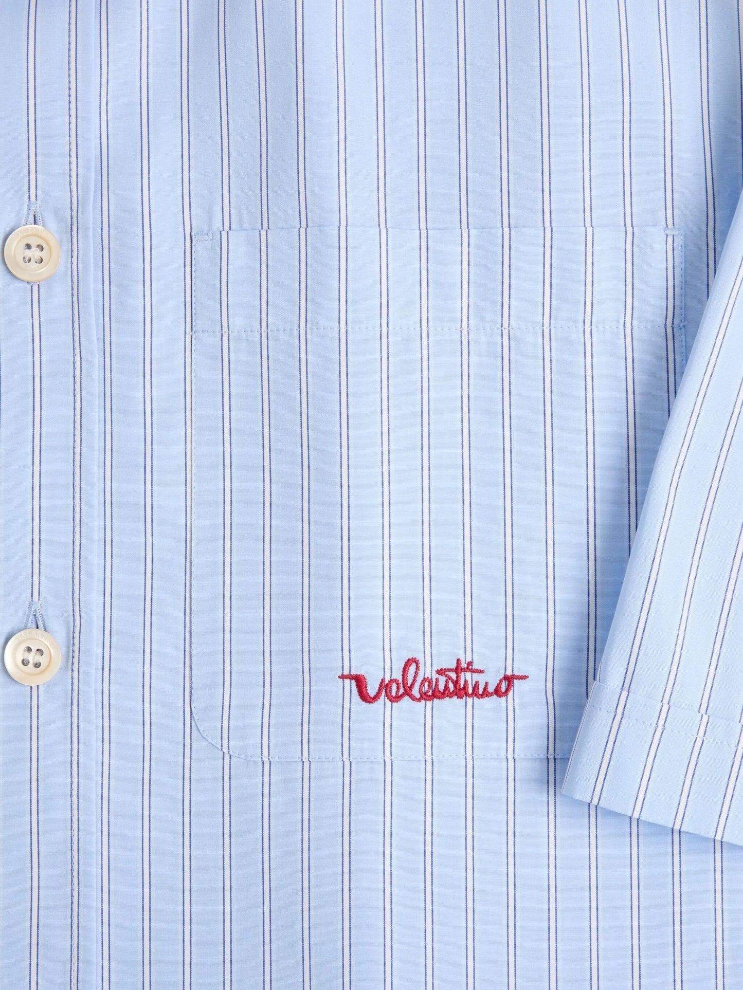 striped-pattern embroidered-logo shirt