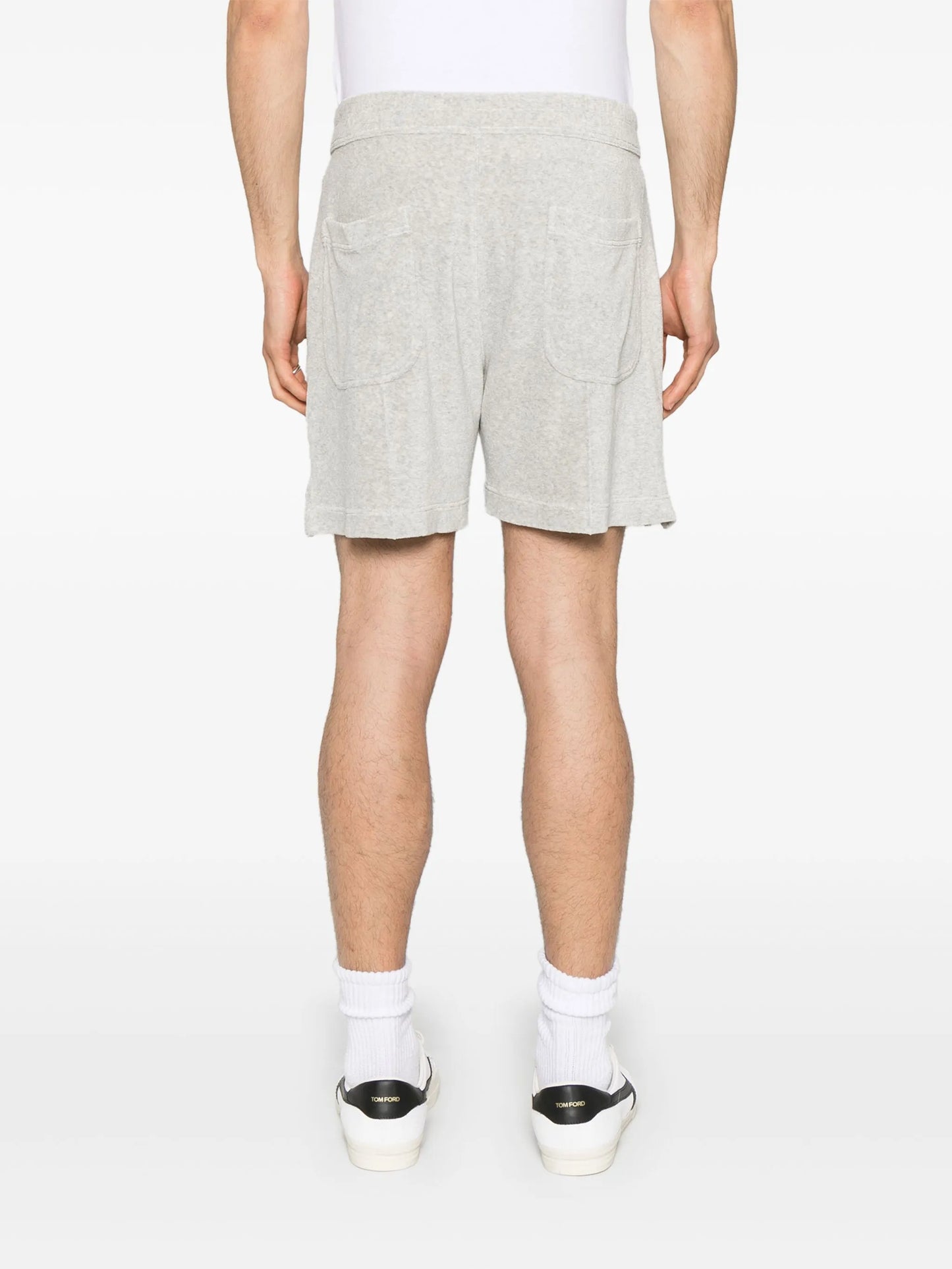 piped-trim track shorts