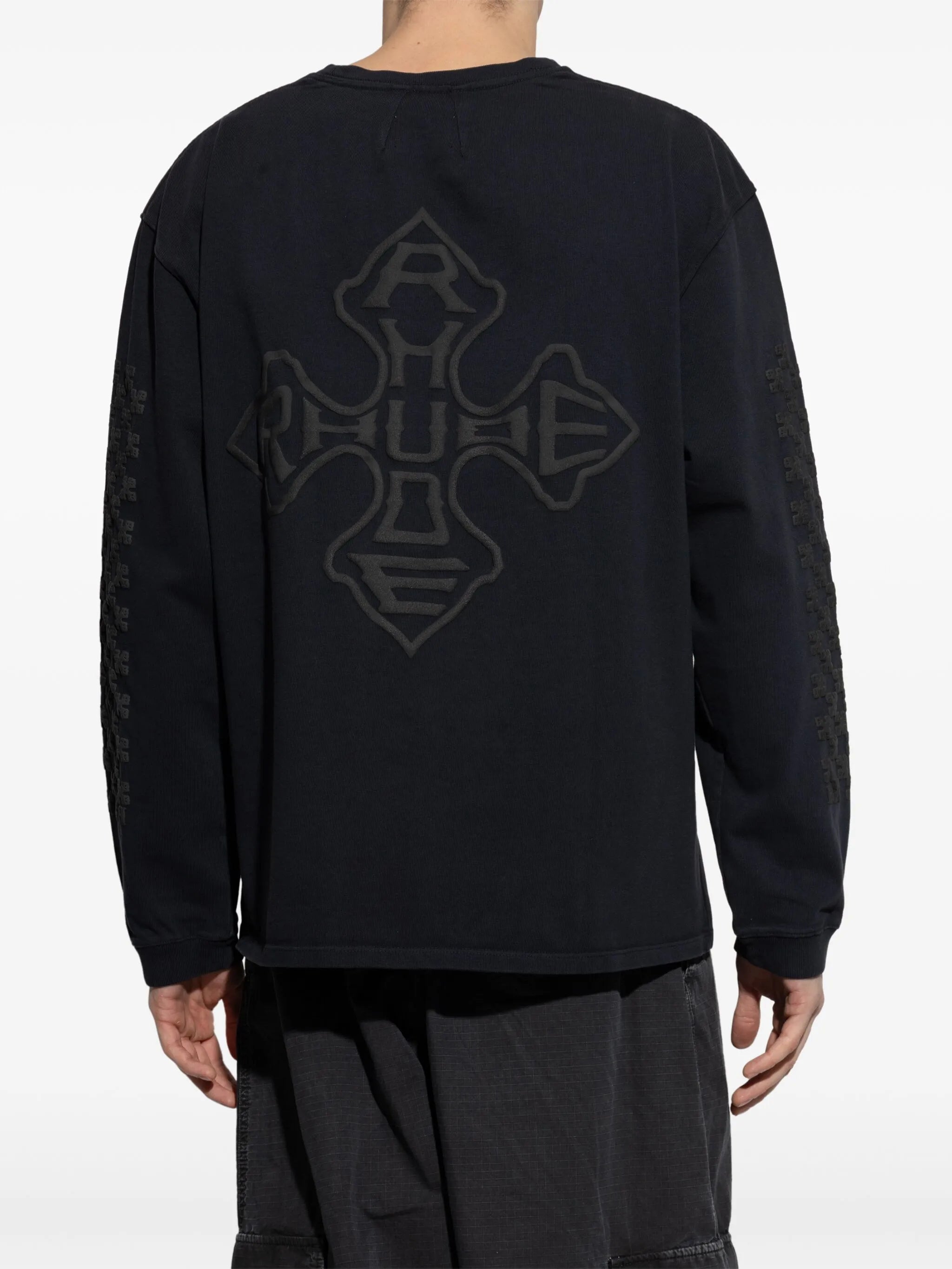 raised-logo cotton sweatshirt