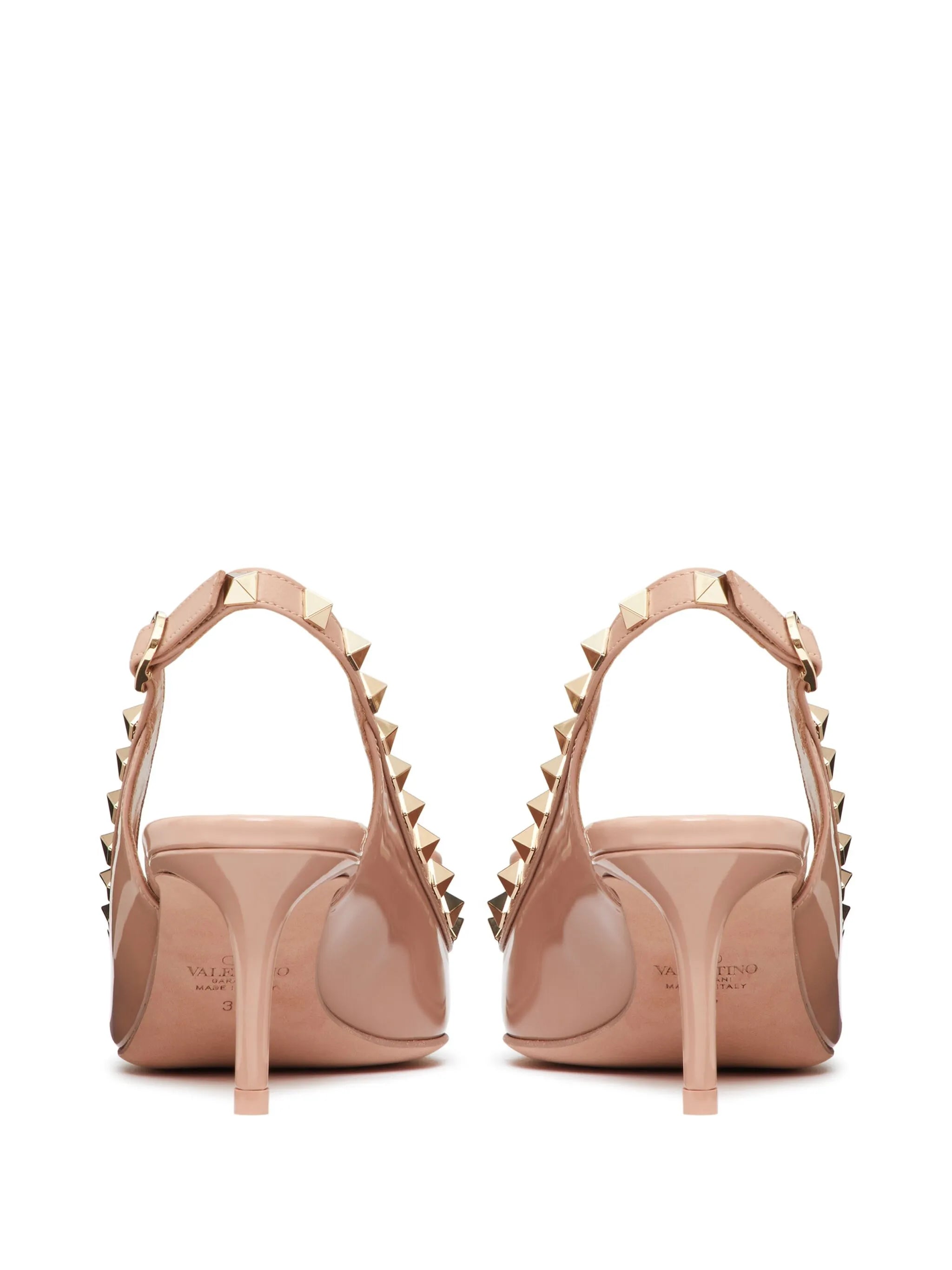 60mm Rockstud Bow slingback pumps