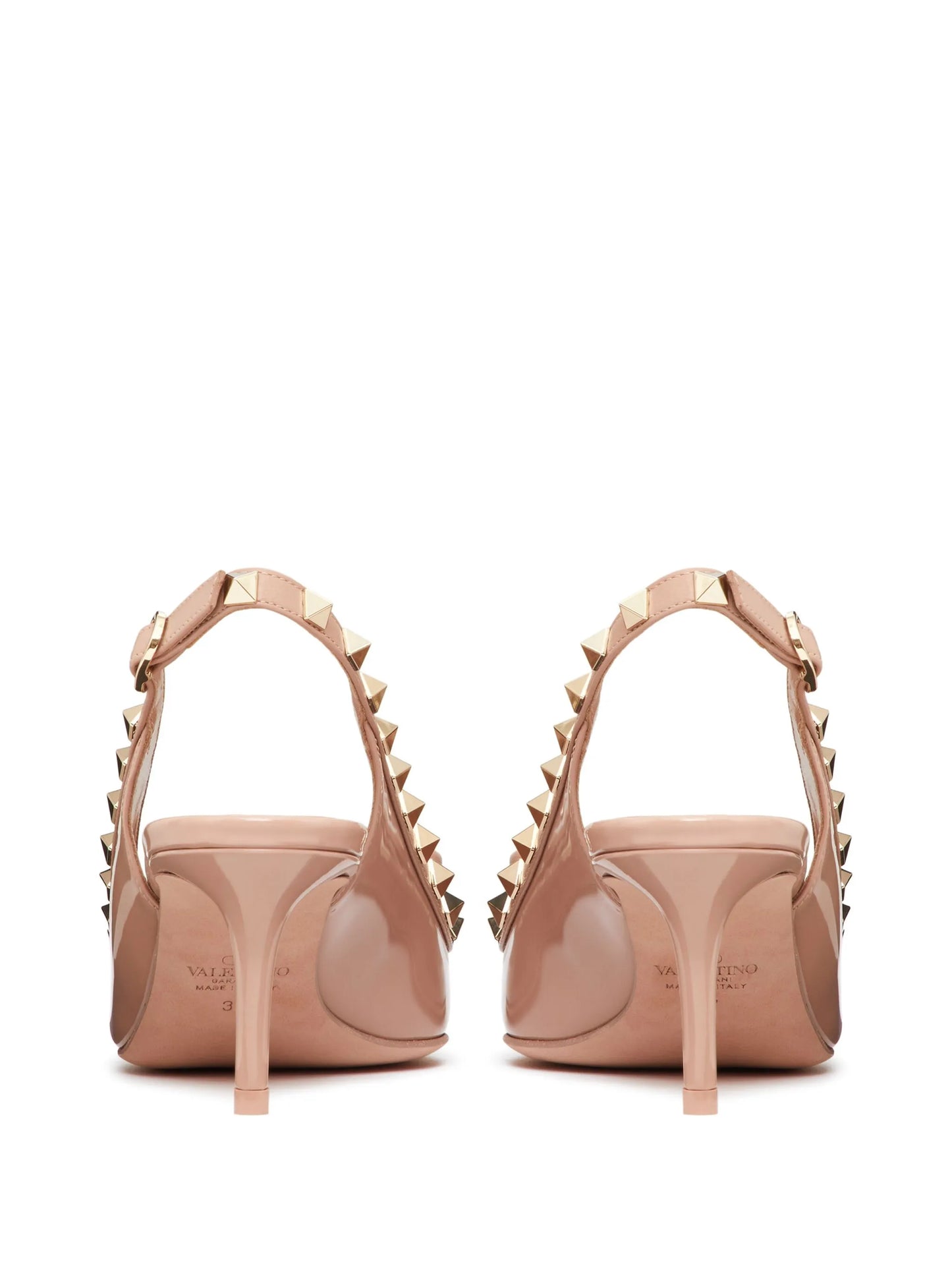 60mm Rockstud Bow slingback pumps