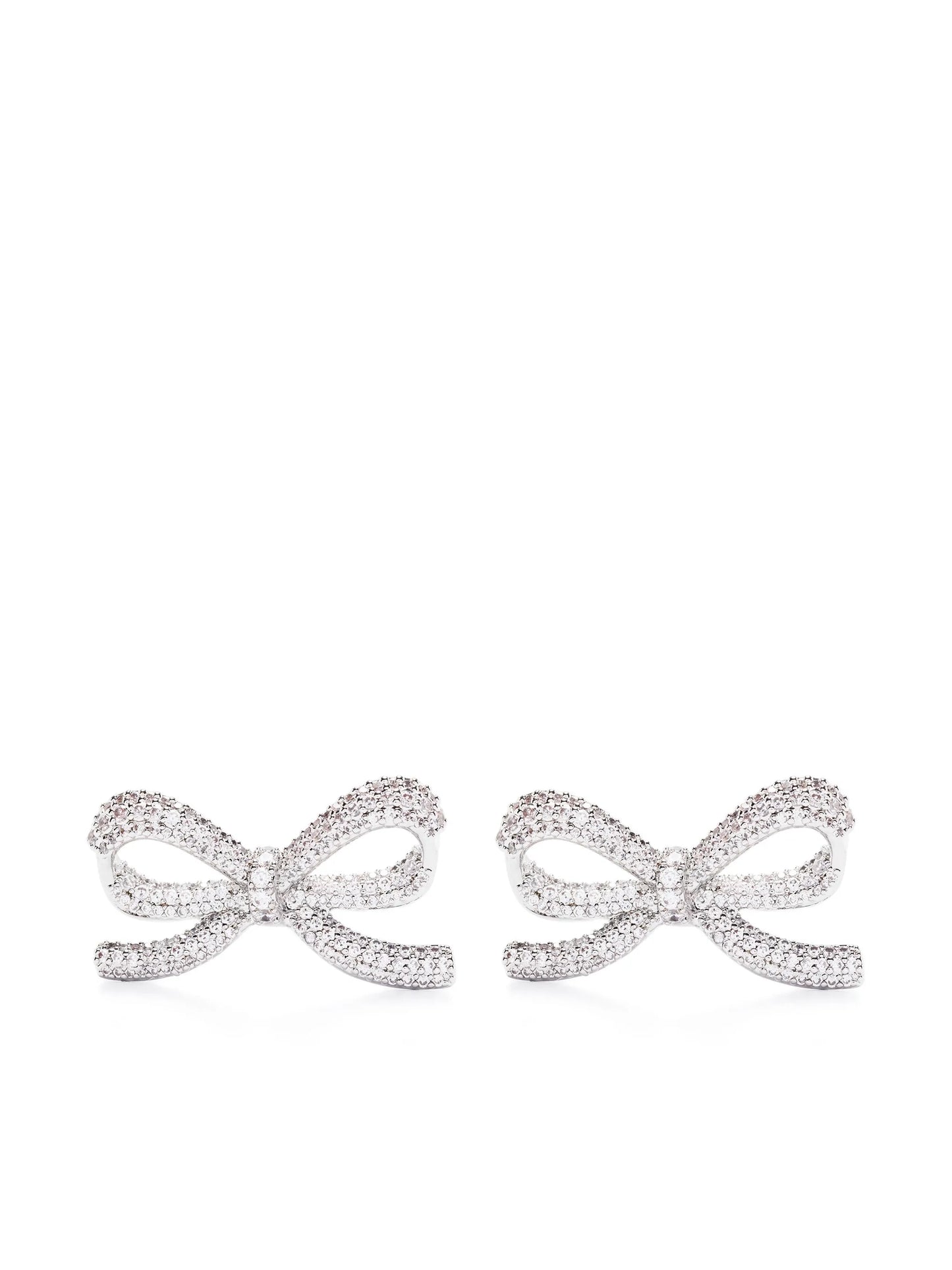 crystal bow earrings