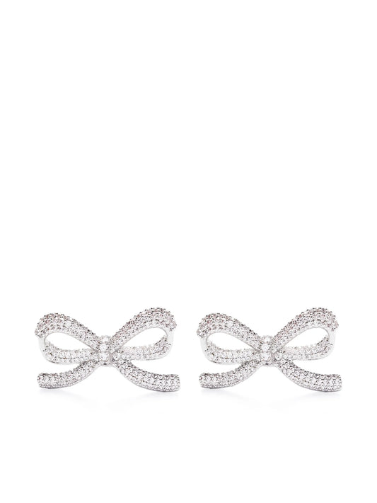 crystal bow earrings