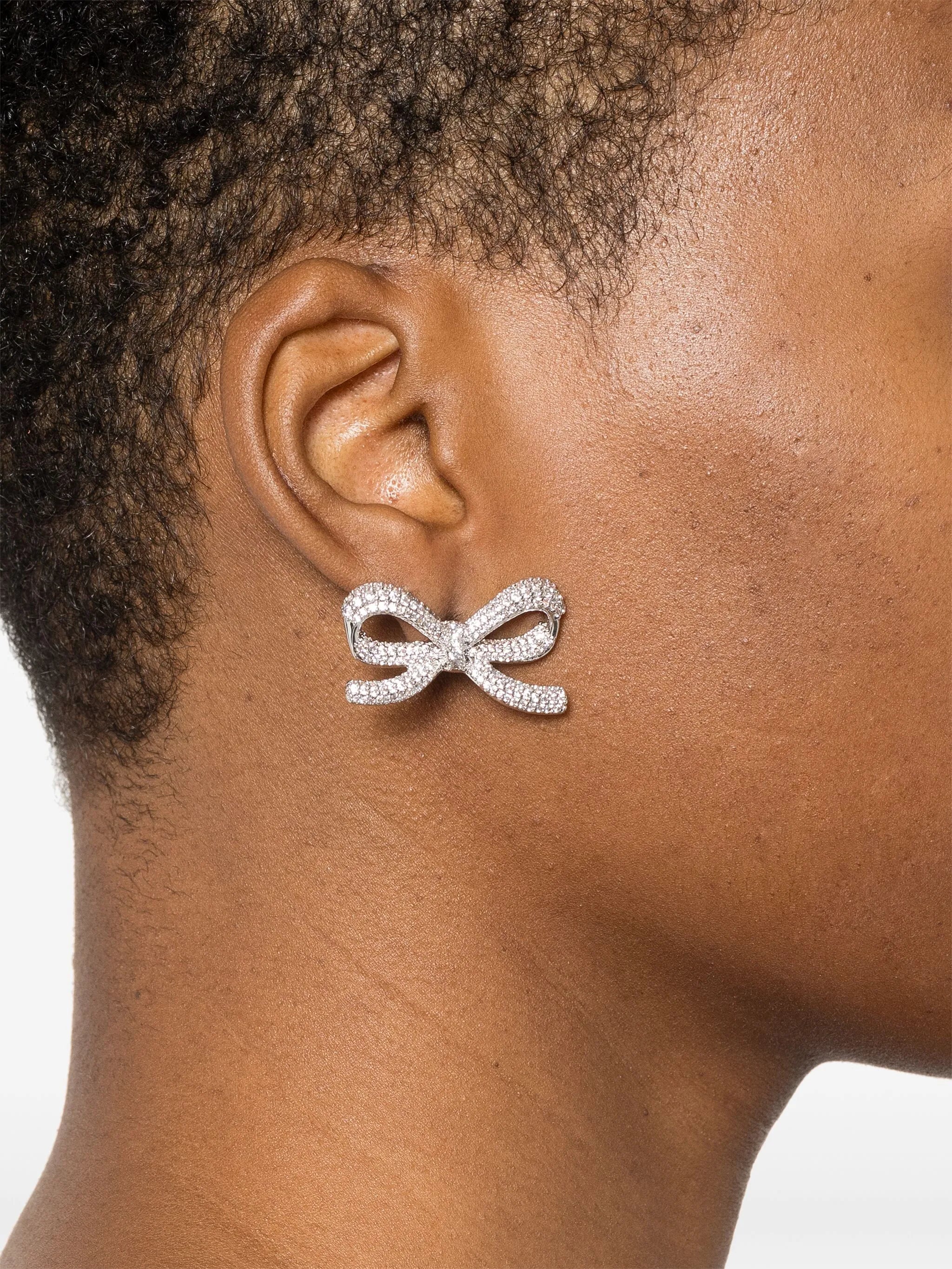 crystal bow earrings