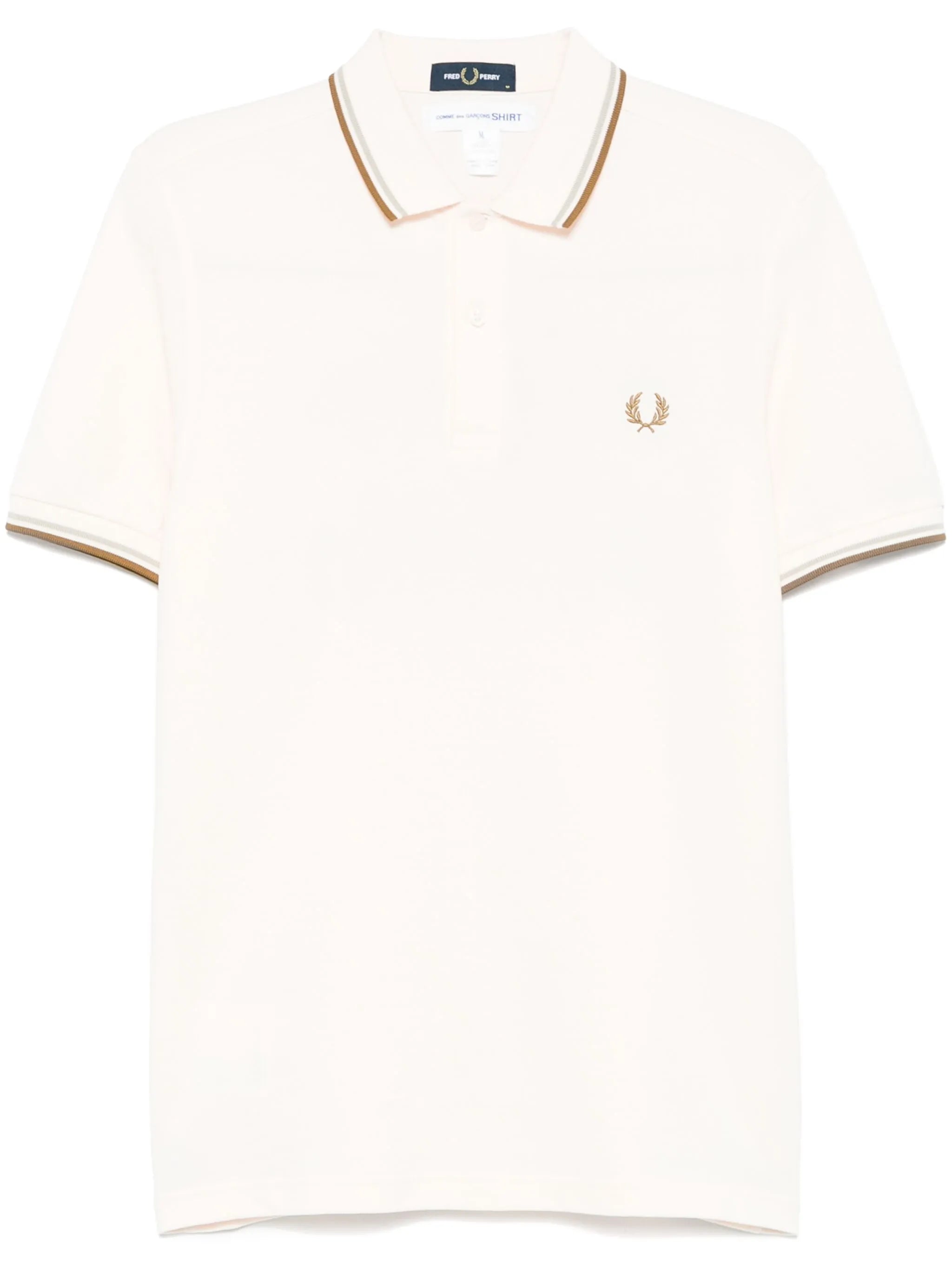 embroidered-motif polo shirt