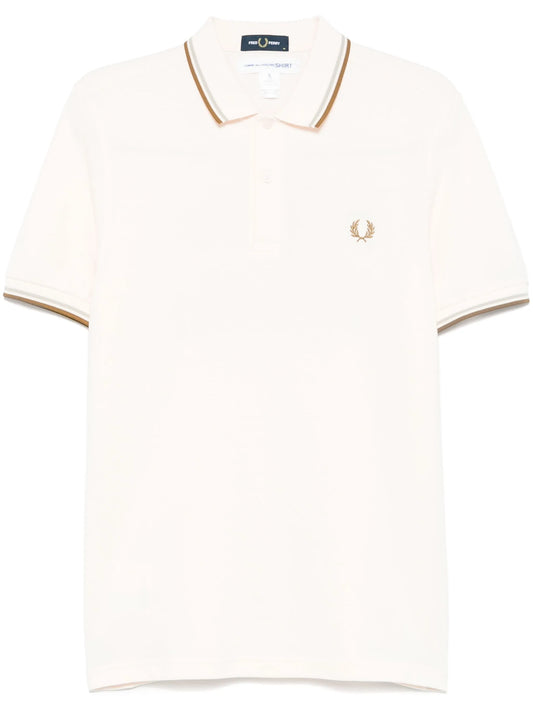 embroidered-motif polo shirt