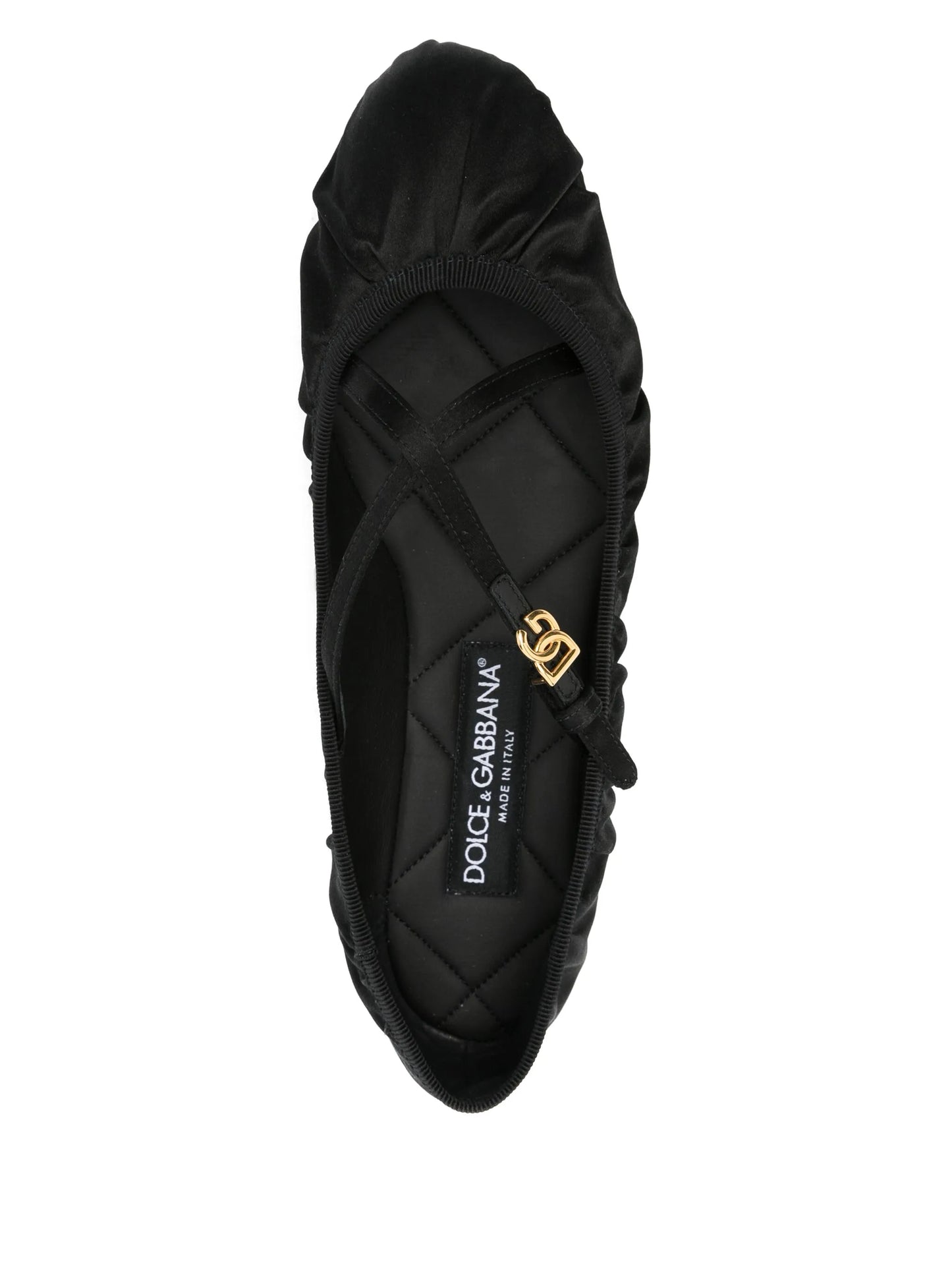 logo-buckle ballet flats