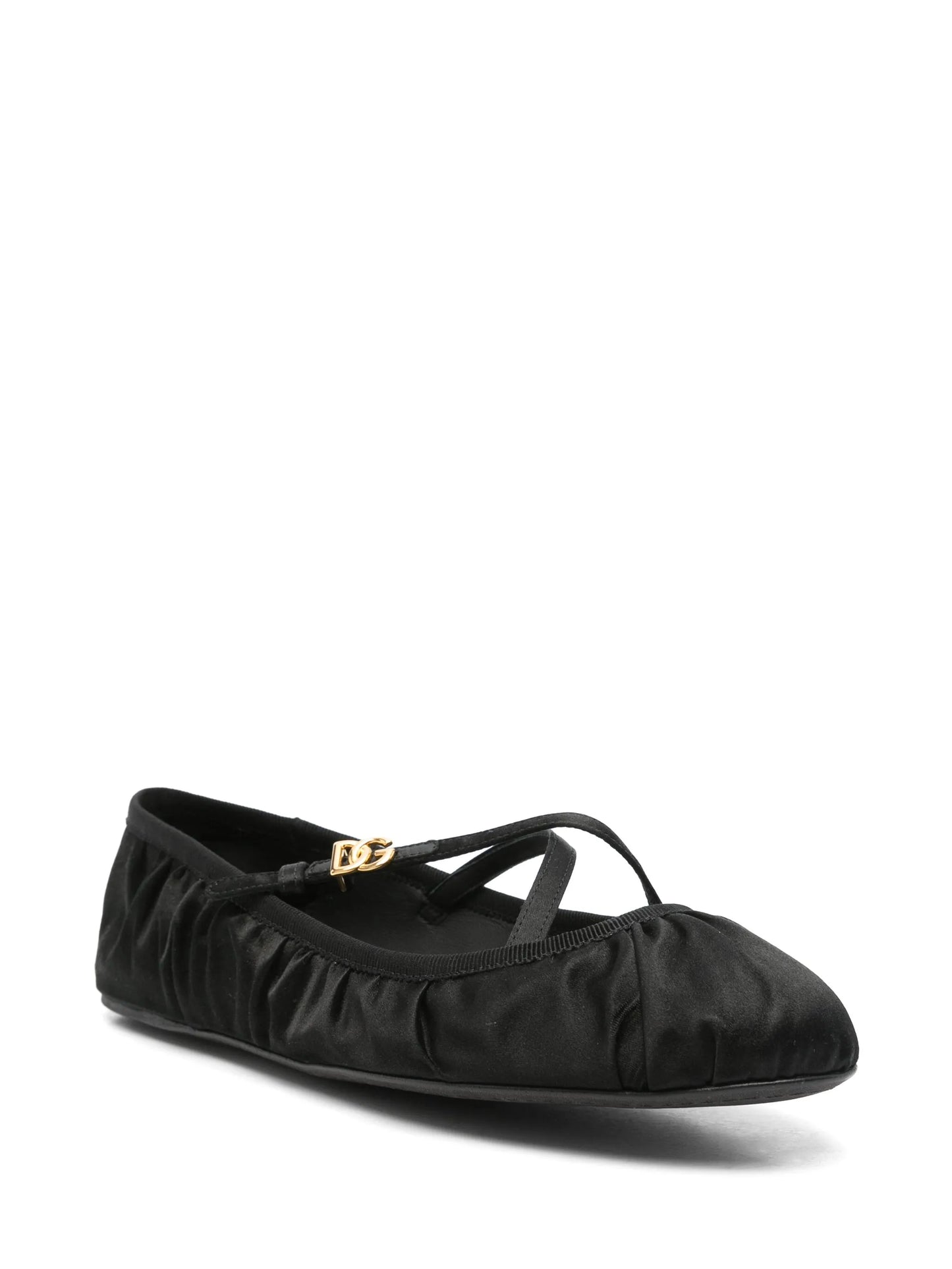 logo-buckle ballet flats