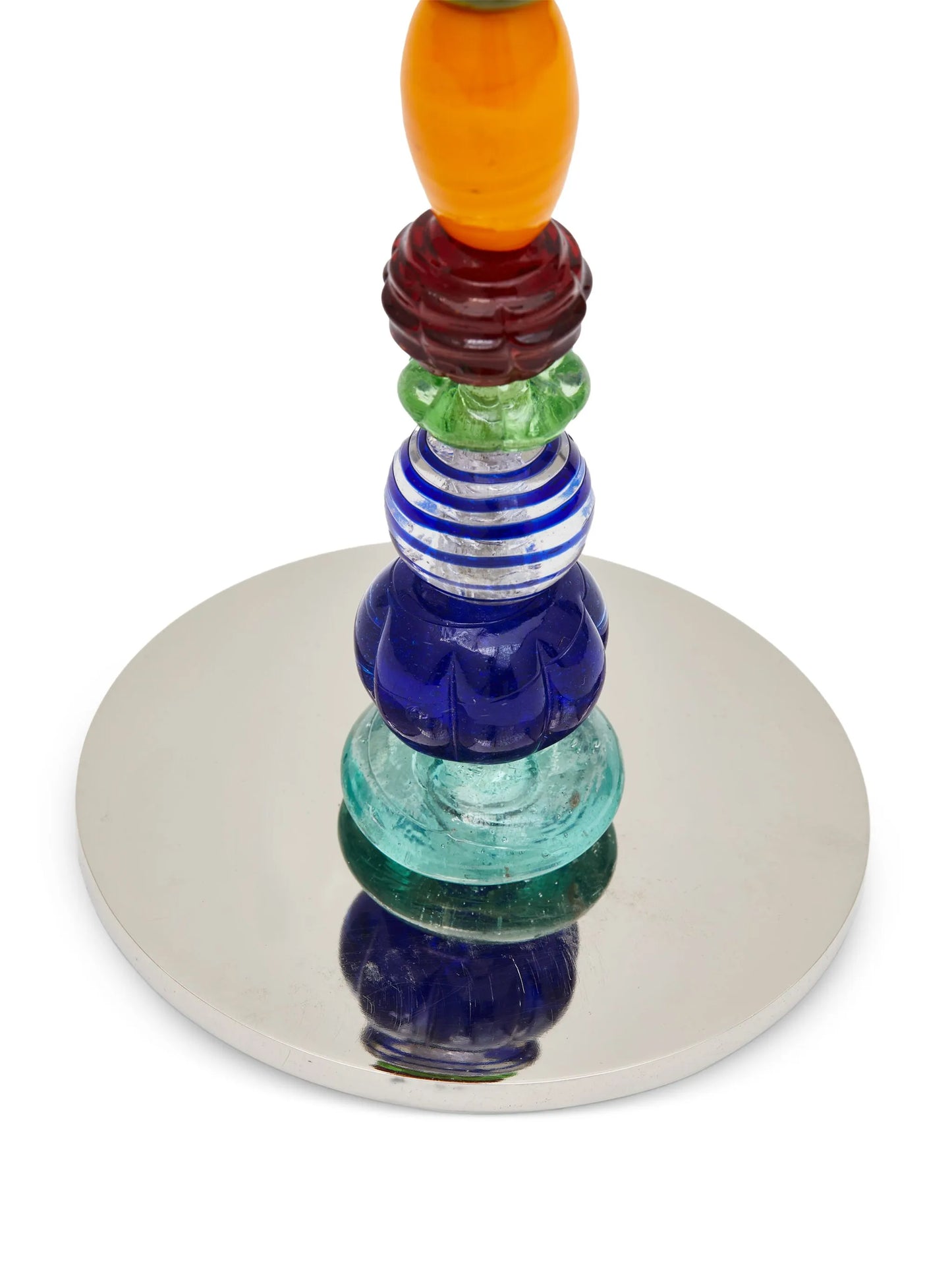 beaded glass candlestick