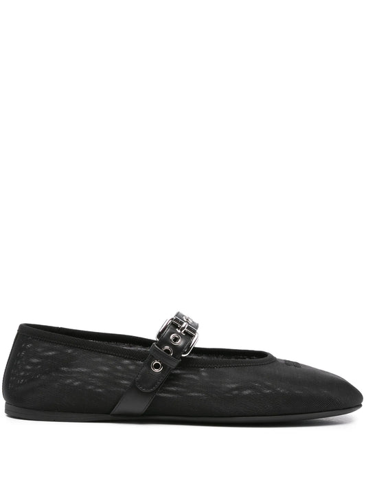 mesh ballet flats