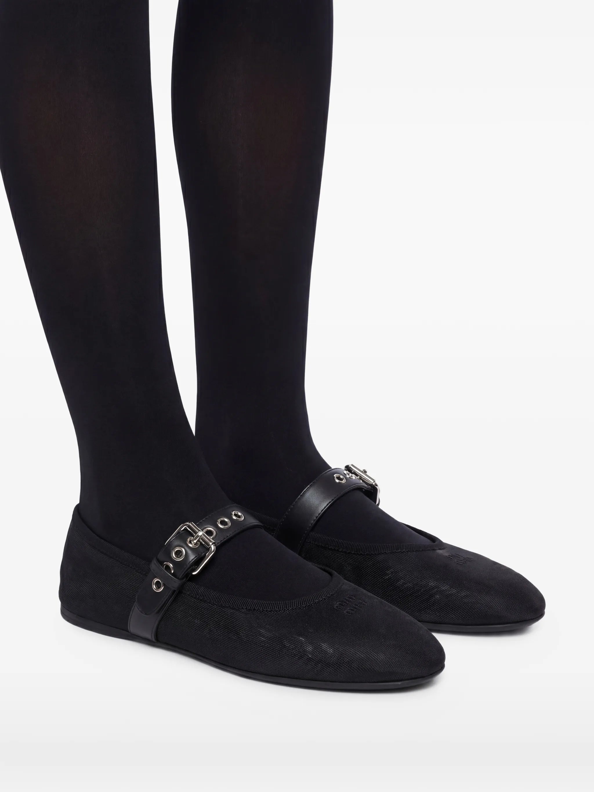 mesh ballet flats
