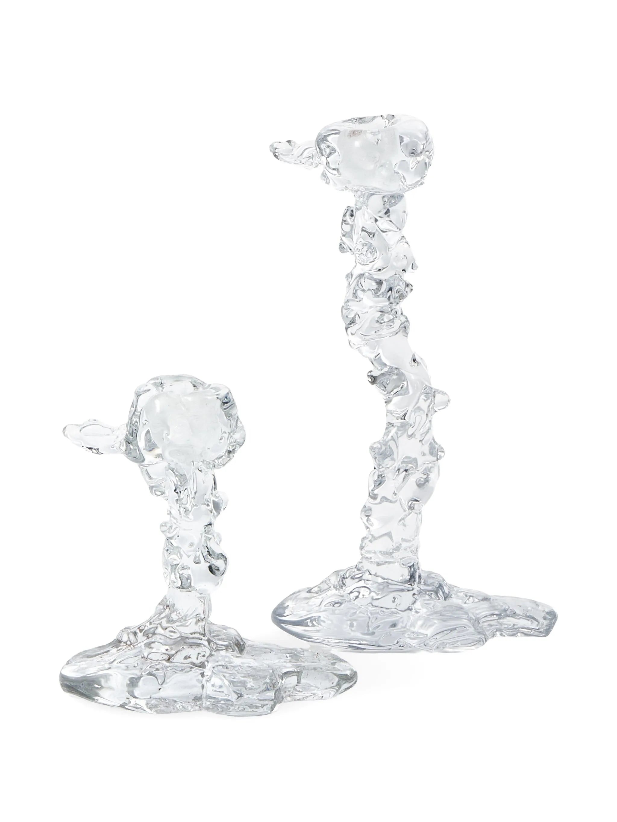 Drip glass candle holder (25cm)