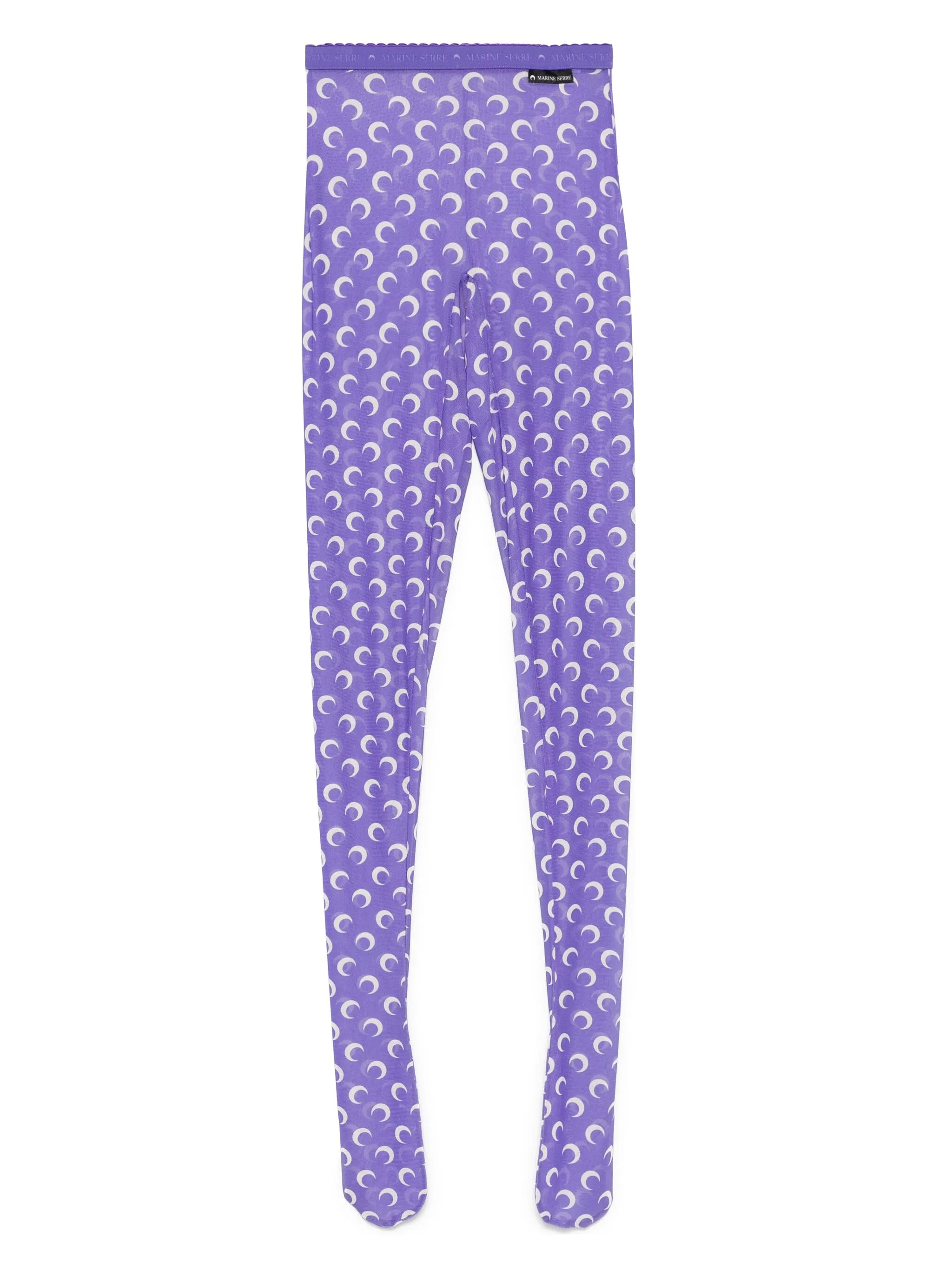 crescent moon-print tights