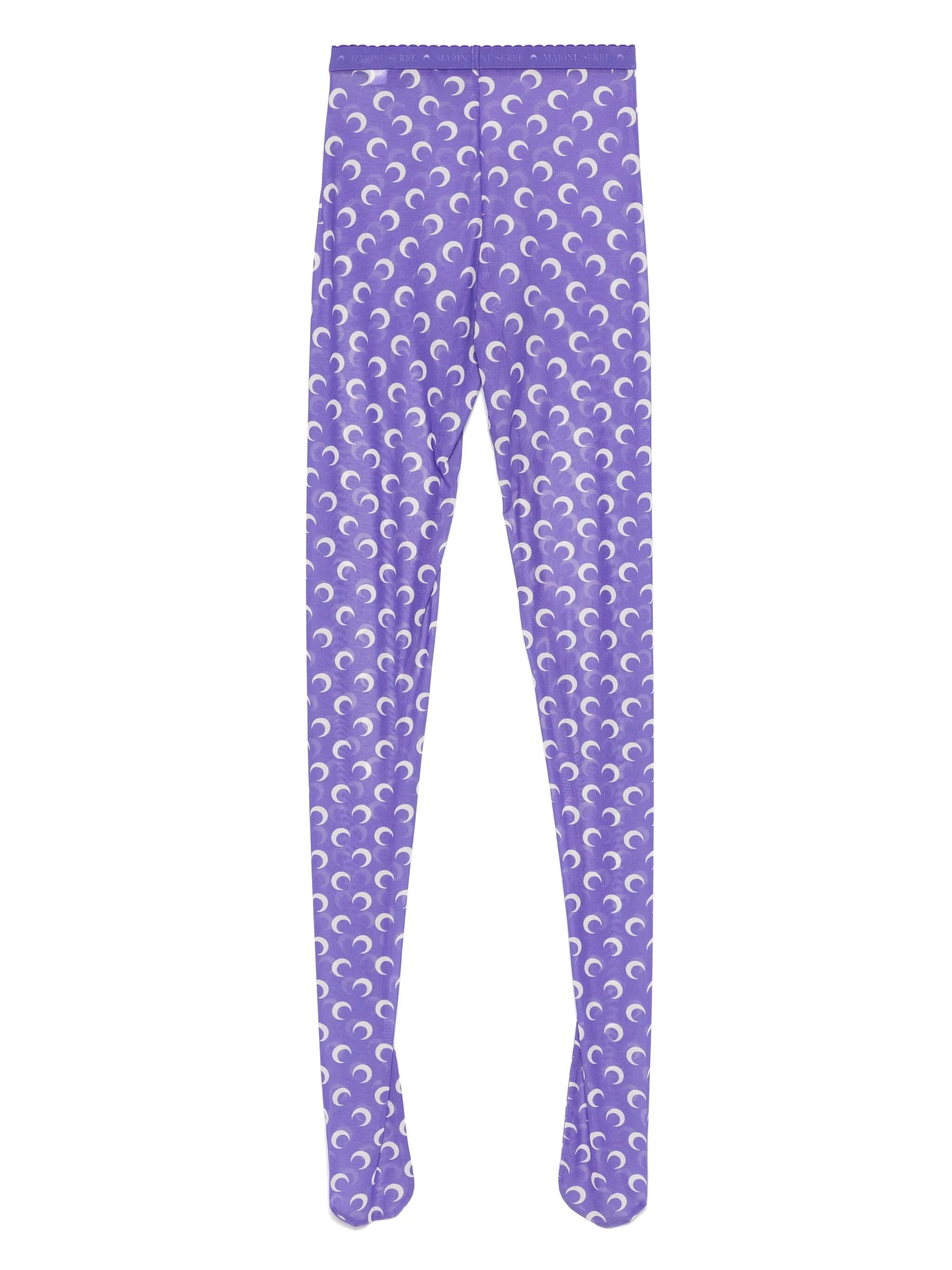 crescent moon-print tights