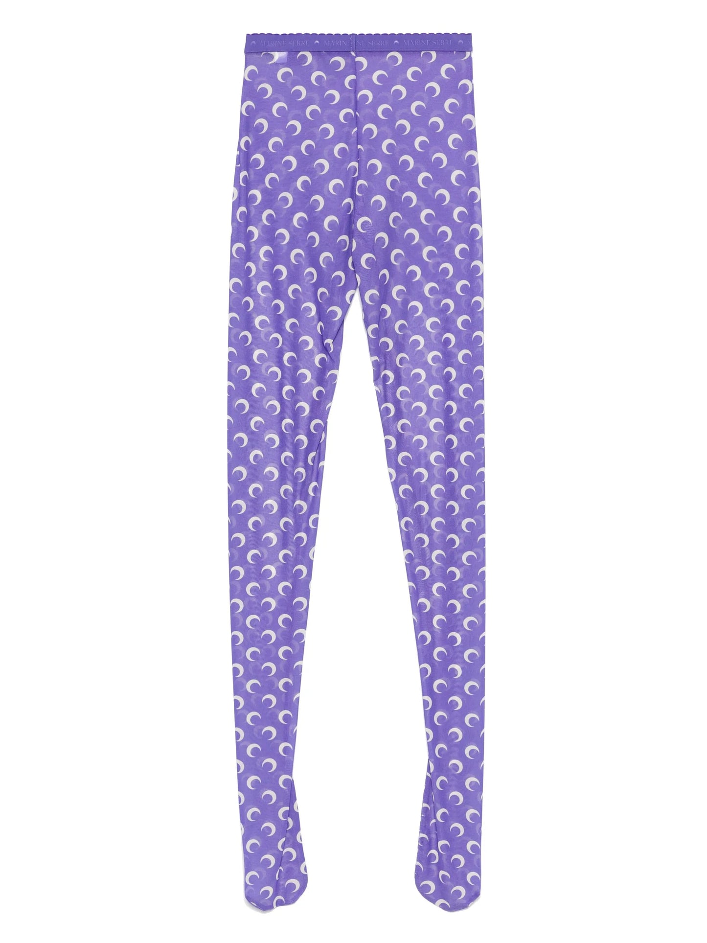 crescent moon-print tights