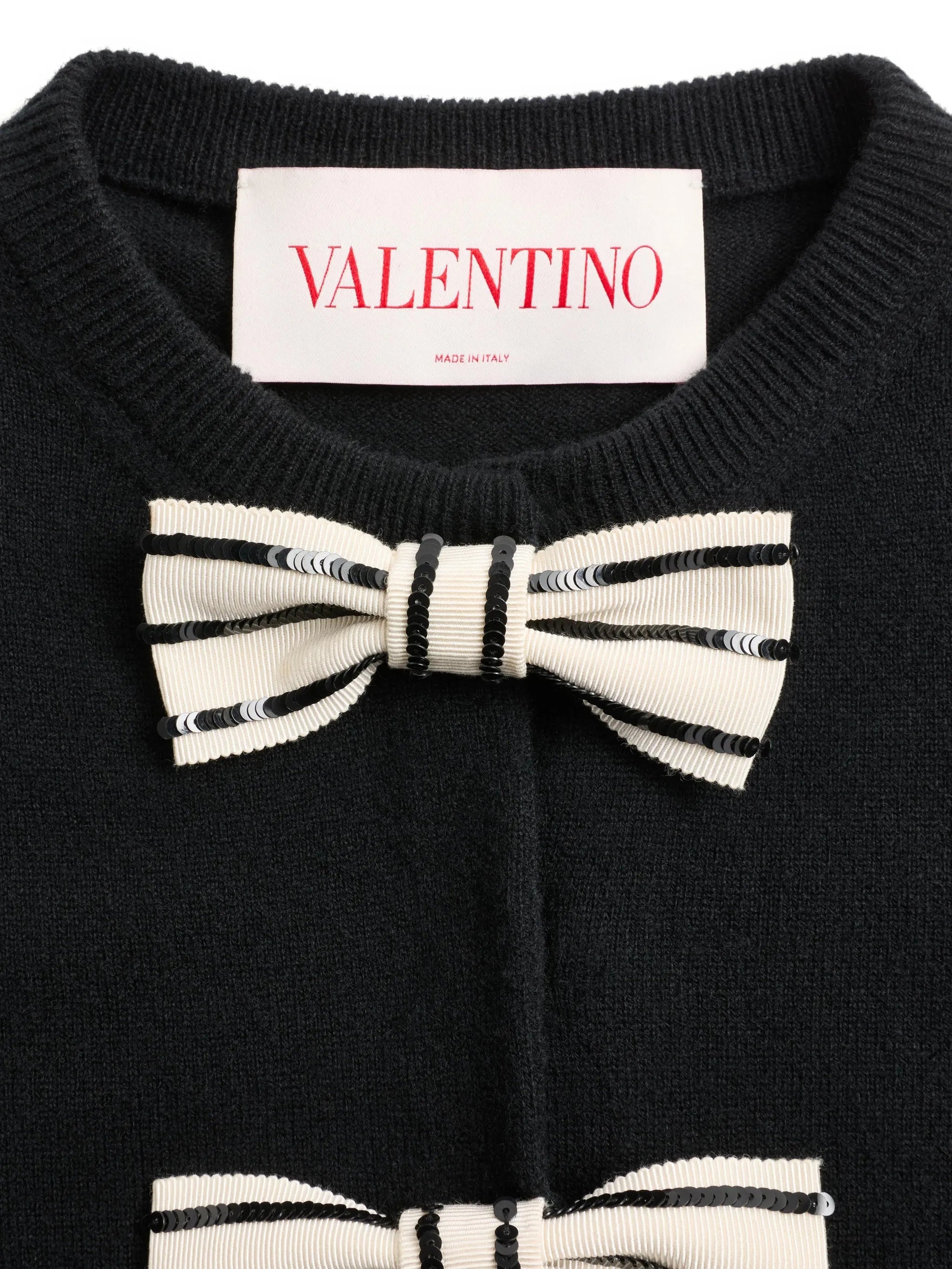 embellished-bow cardigan