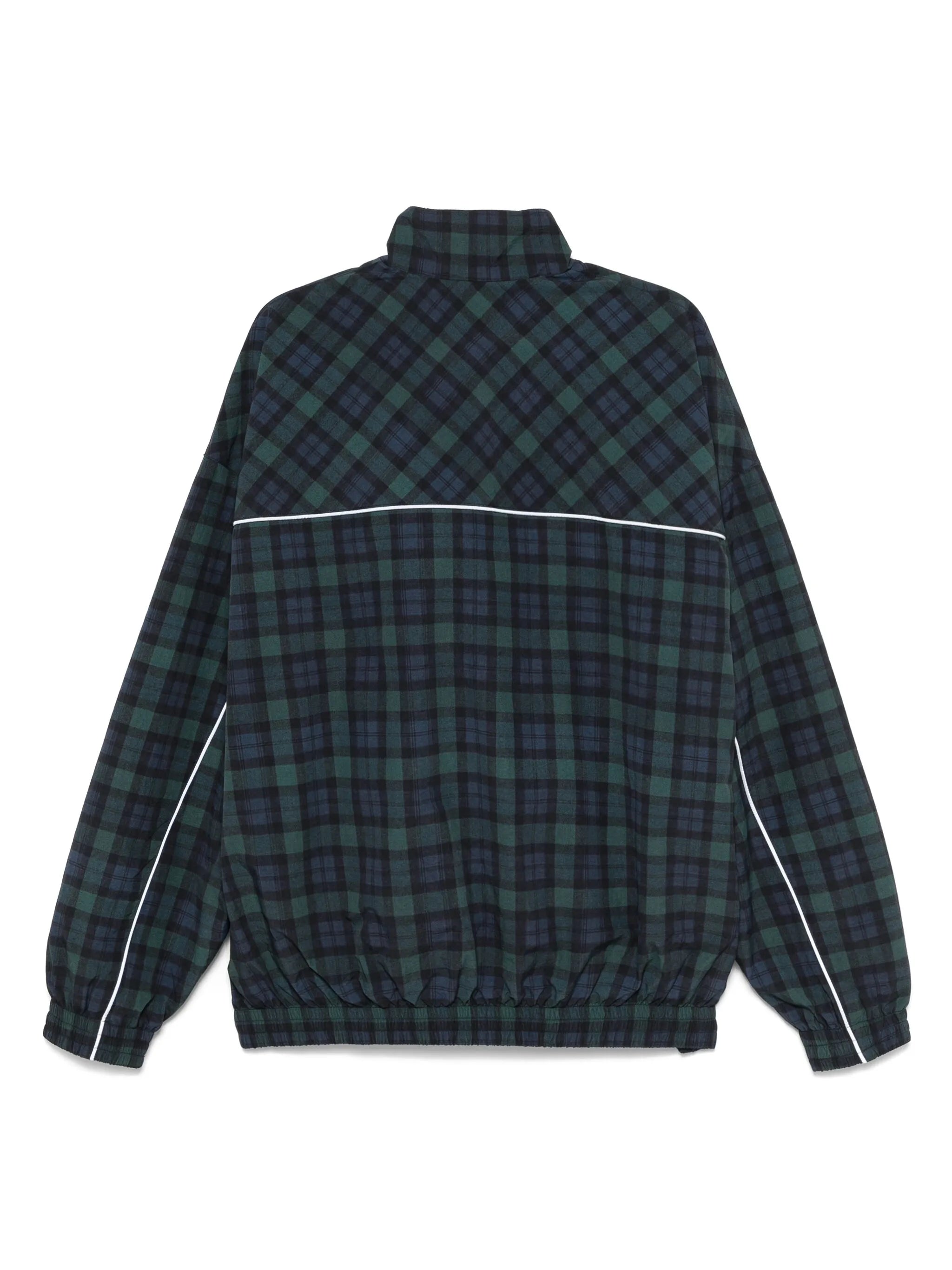 tartan-check track jacket