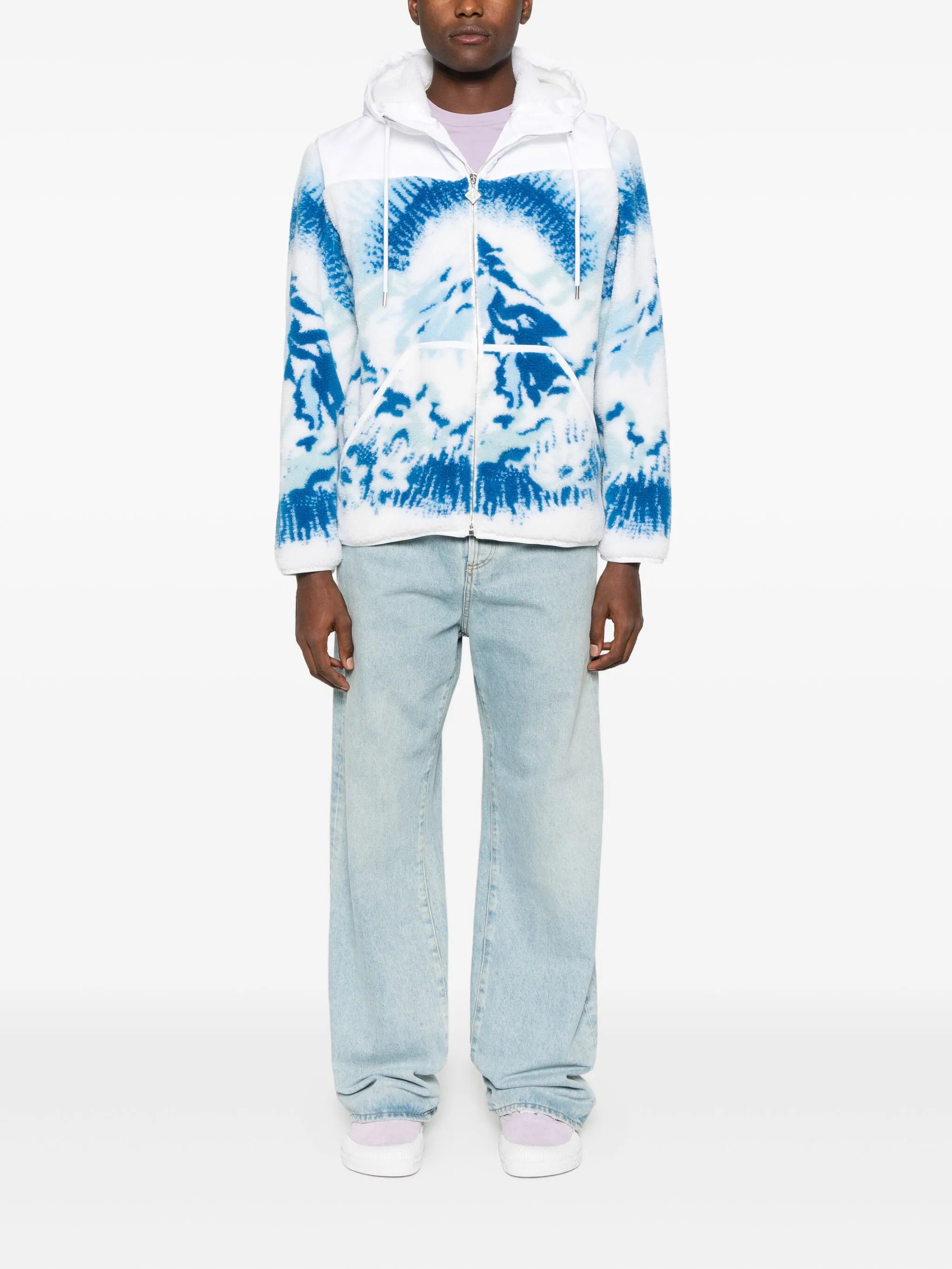 graphic-print hooded jacket