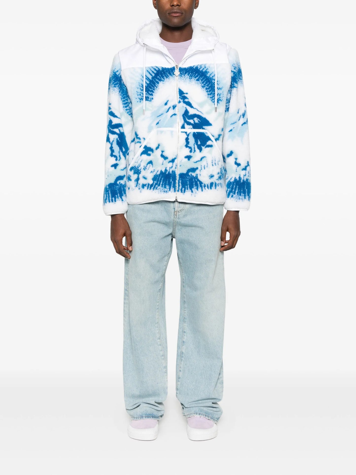 graphic-print hooded jacket