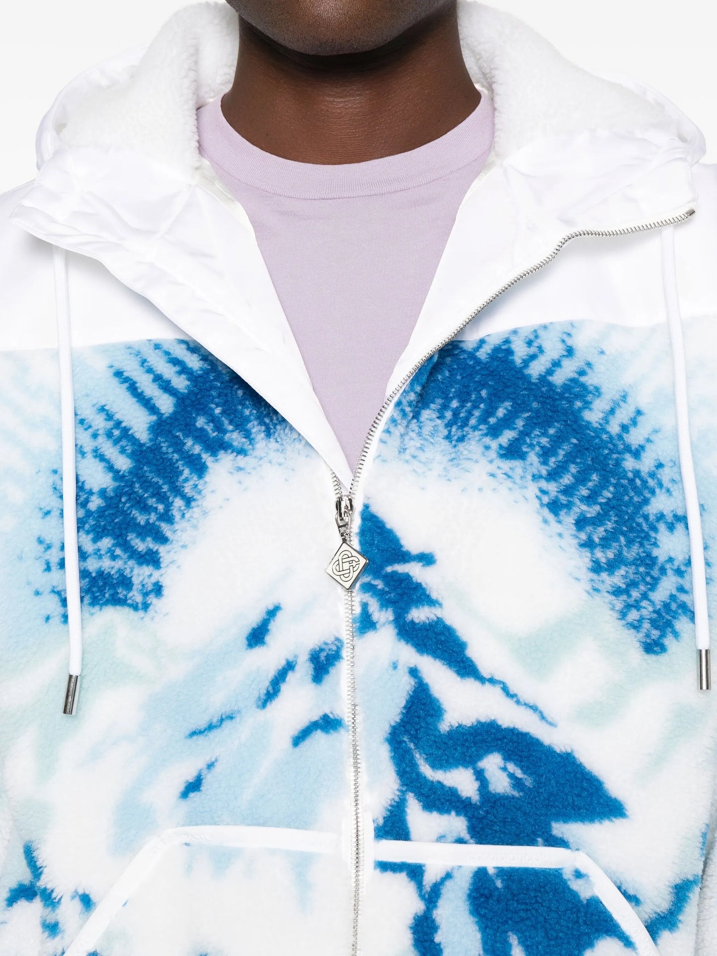 graphic-print hooded jacket