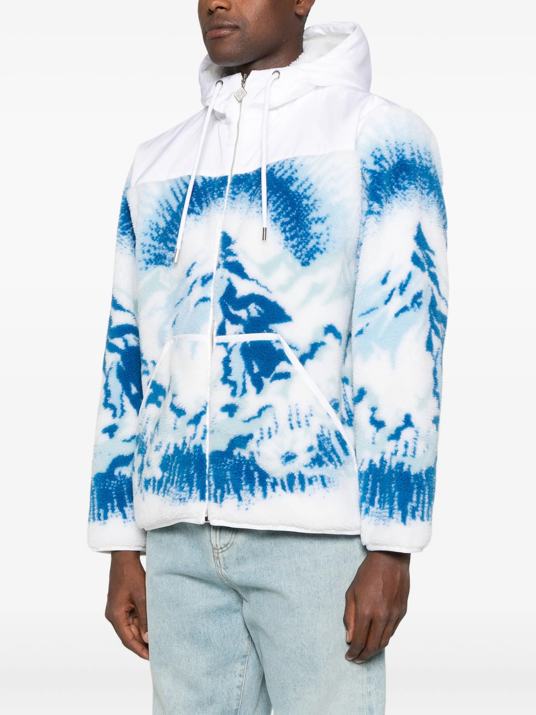 graphic-print hooded jacket
