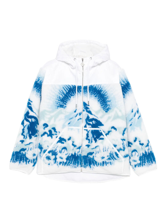 graphic-print hooded jacket