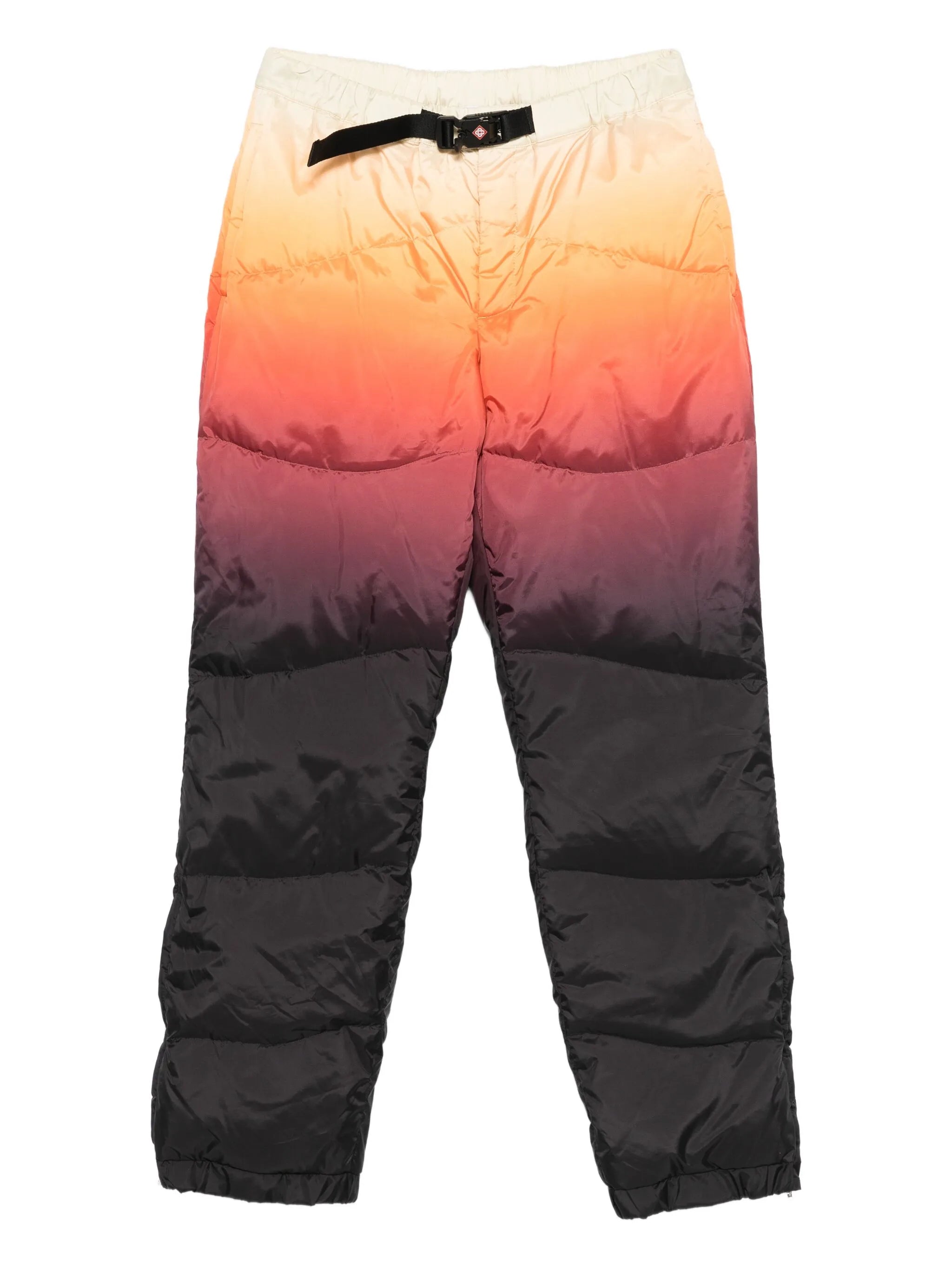 ombré-print padded trousers